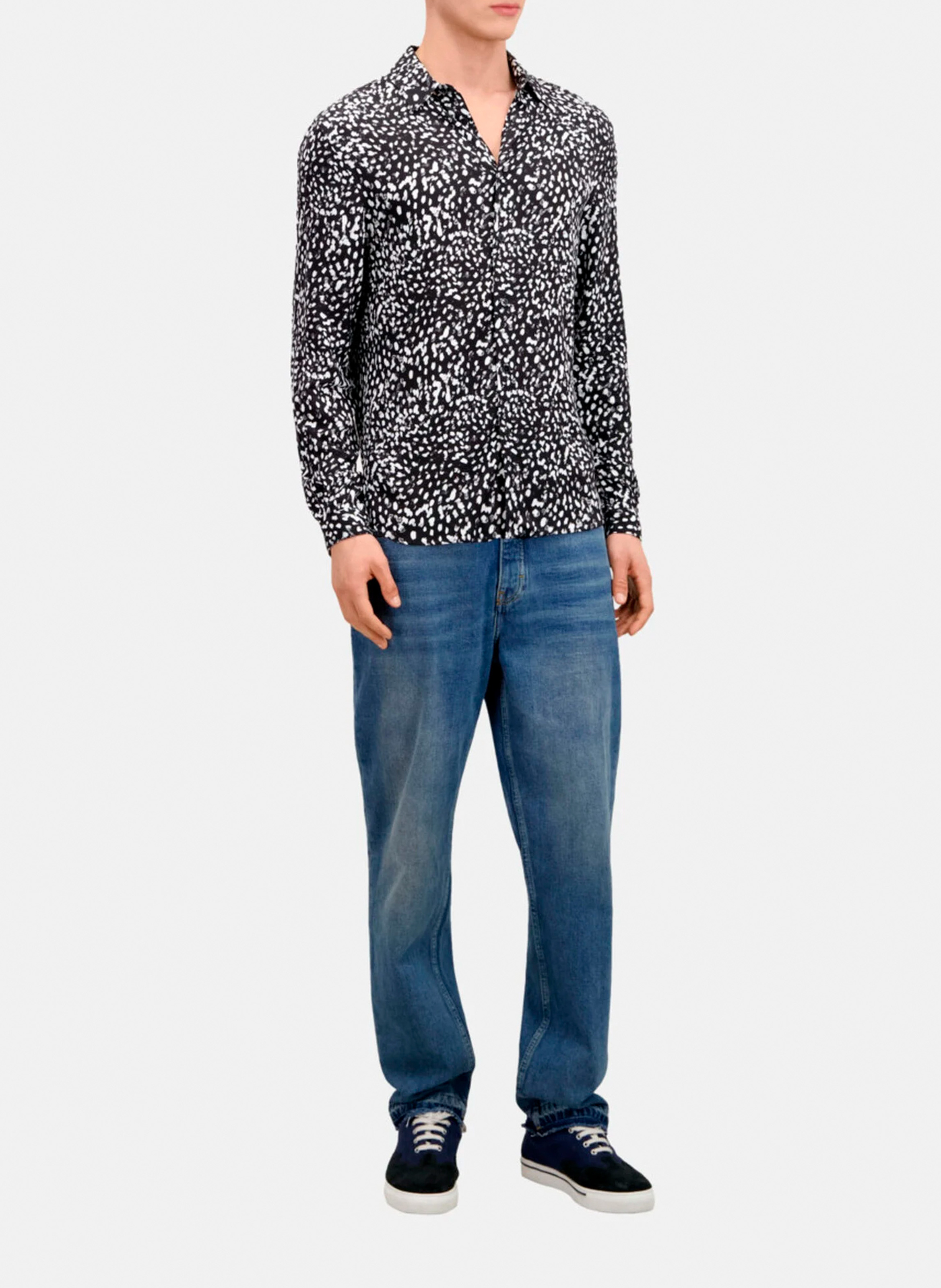 Flowing regular-fit printed shirt THE KOOPLES Black