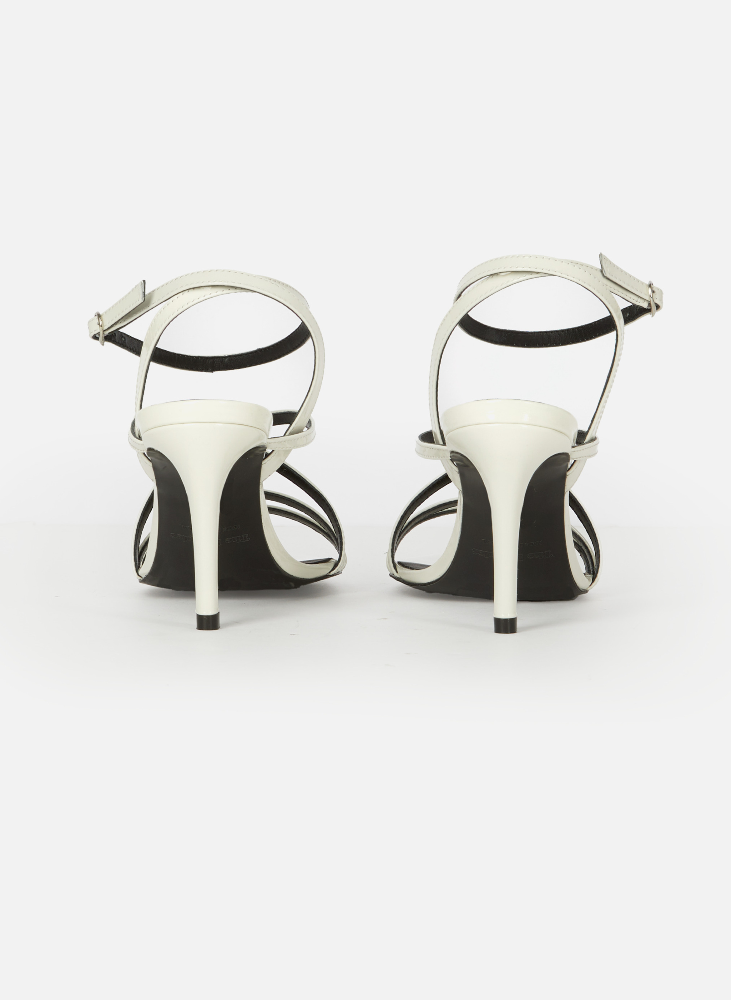 Heeled patent leather sandals THE KOOPLES Beige