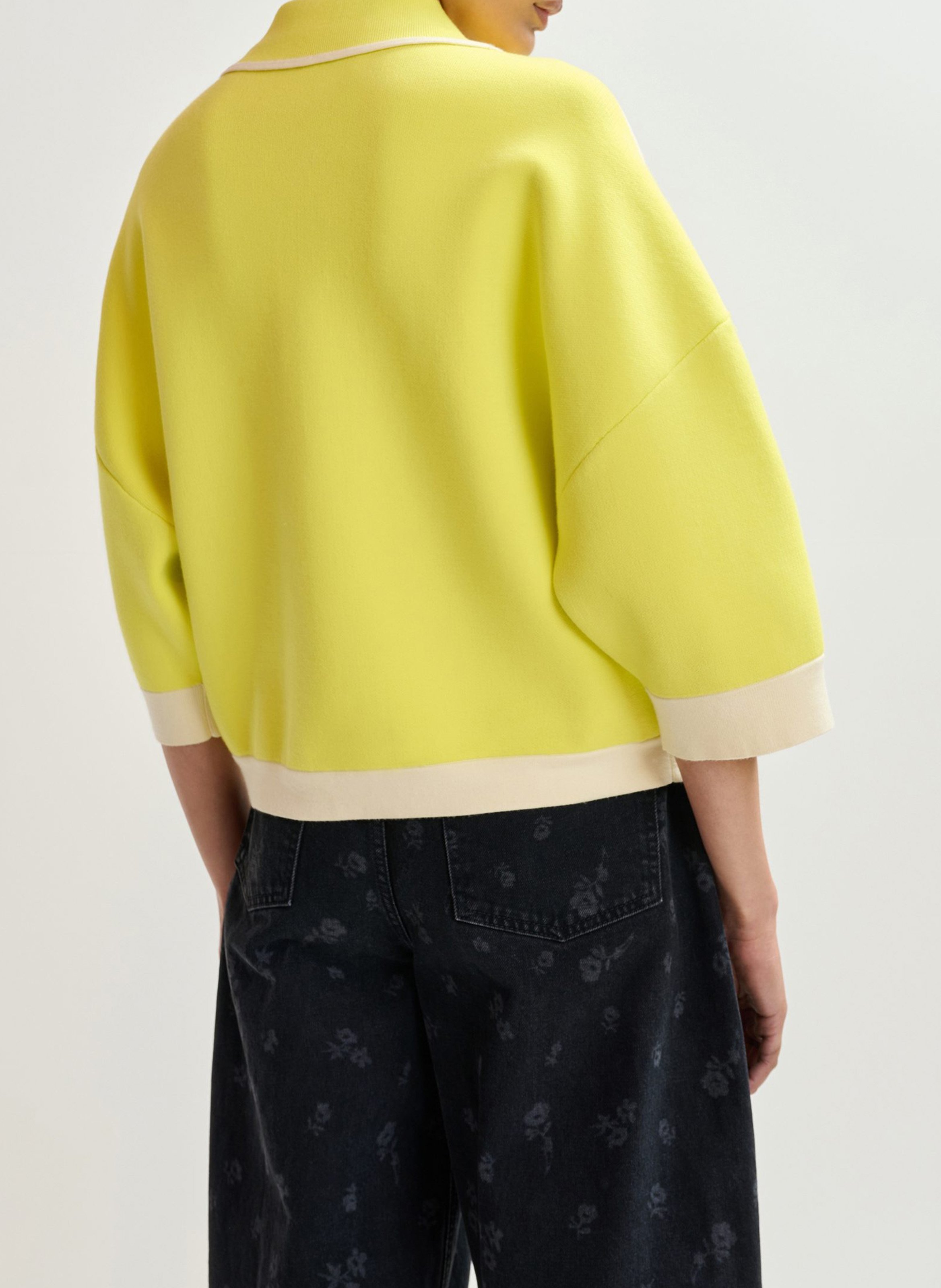 Cardigan with classic collar ESSENTIEL ANTWERP Yellow