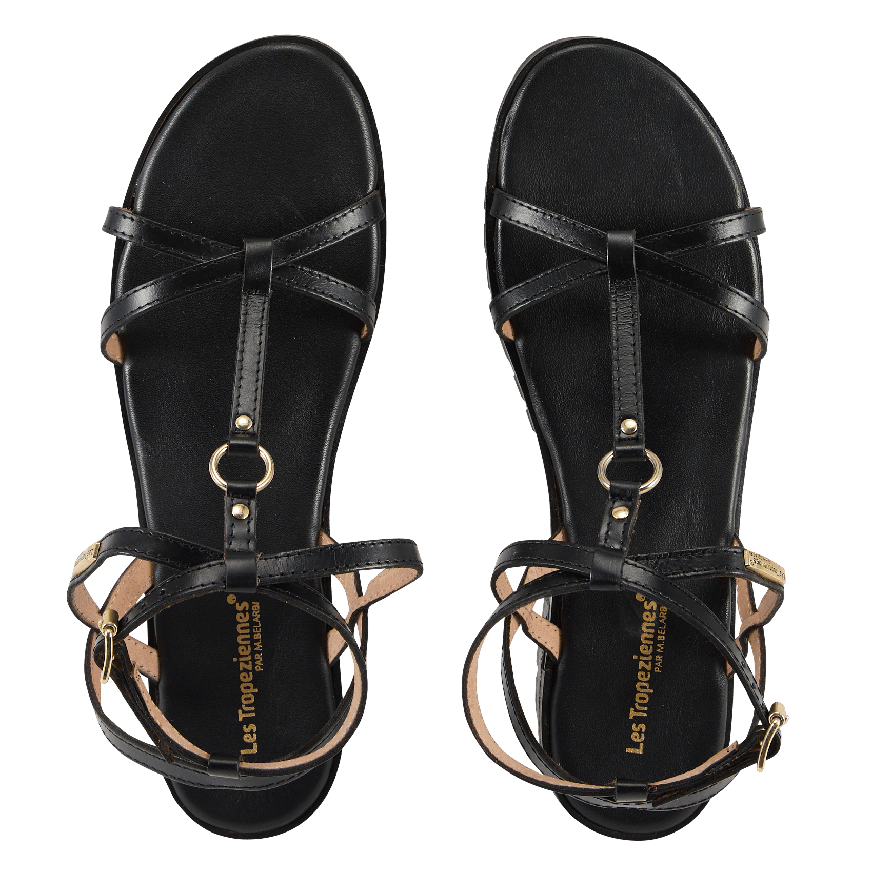 Leren sandalen LES TROPEZIENNES PAR M.BELARBI Zwart