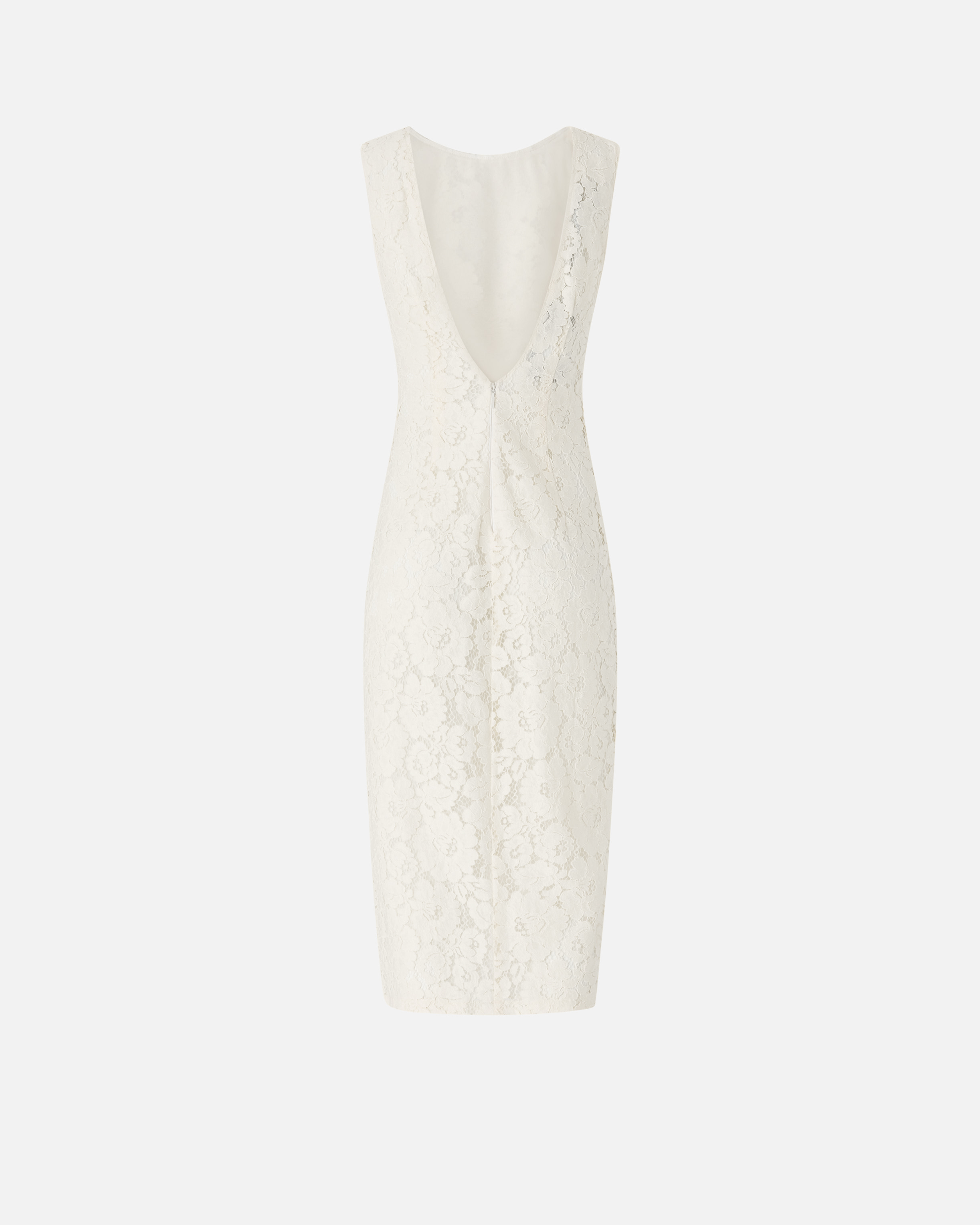 Robe en dentelle florale à encolure dos PINKO Blanc