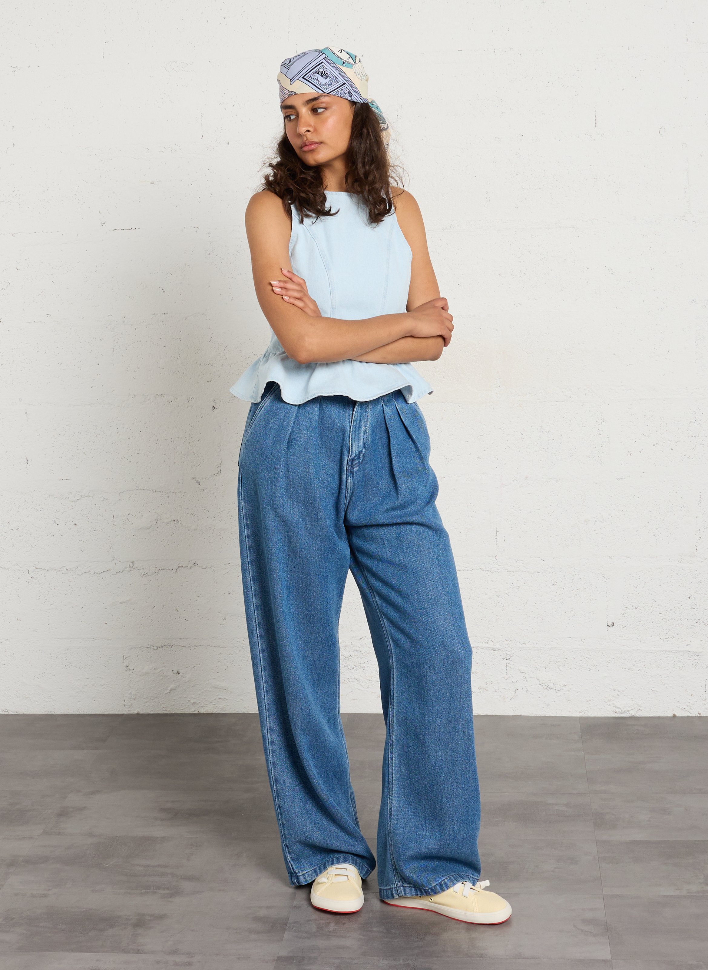 Low-top plain sneakers in recycled cotton CAMPER Yellow