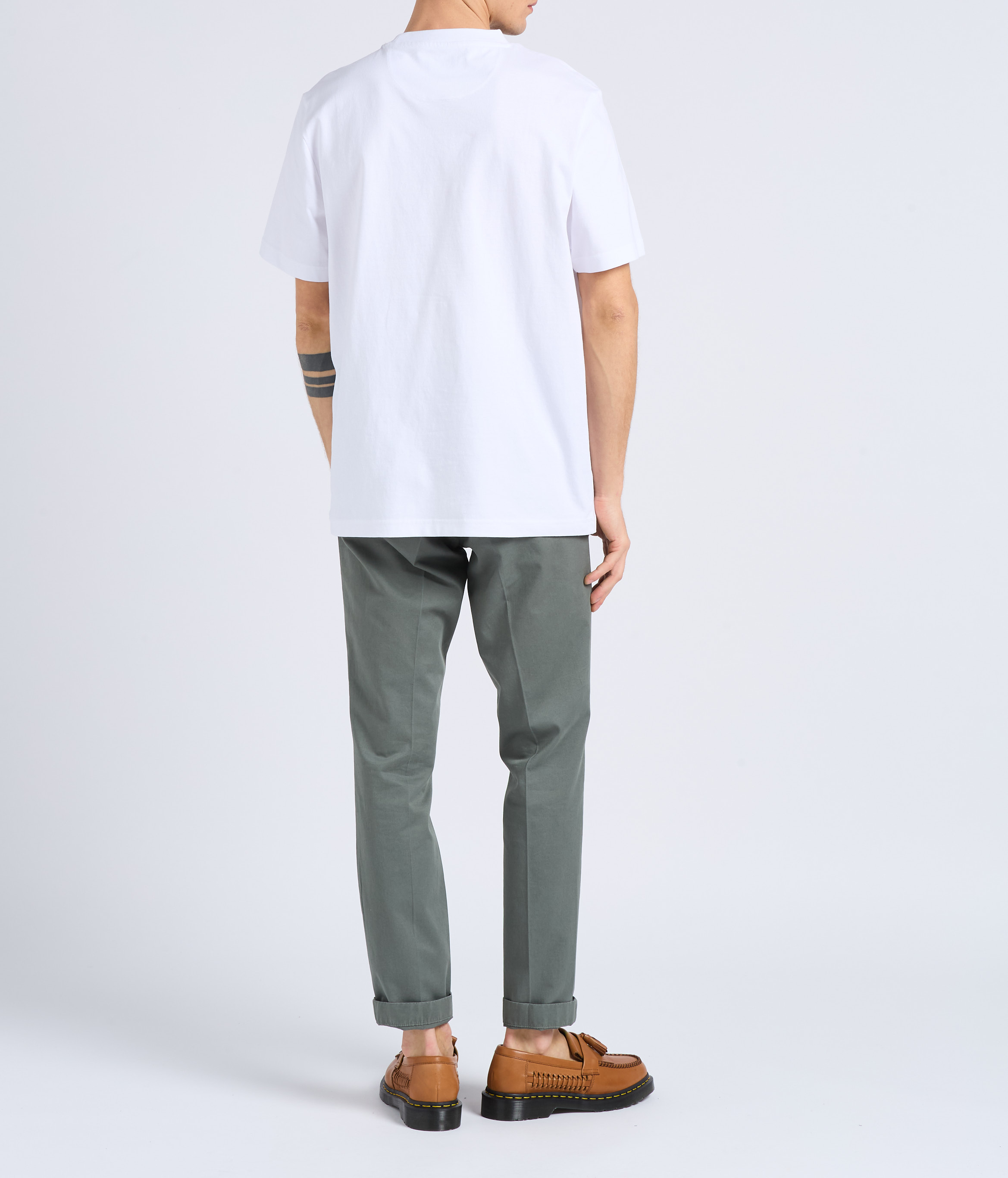 Organic cotton round-neck T-shirt FARAH White