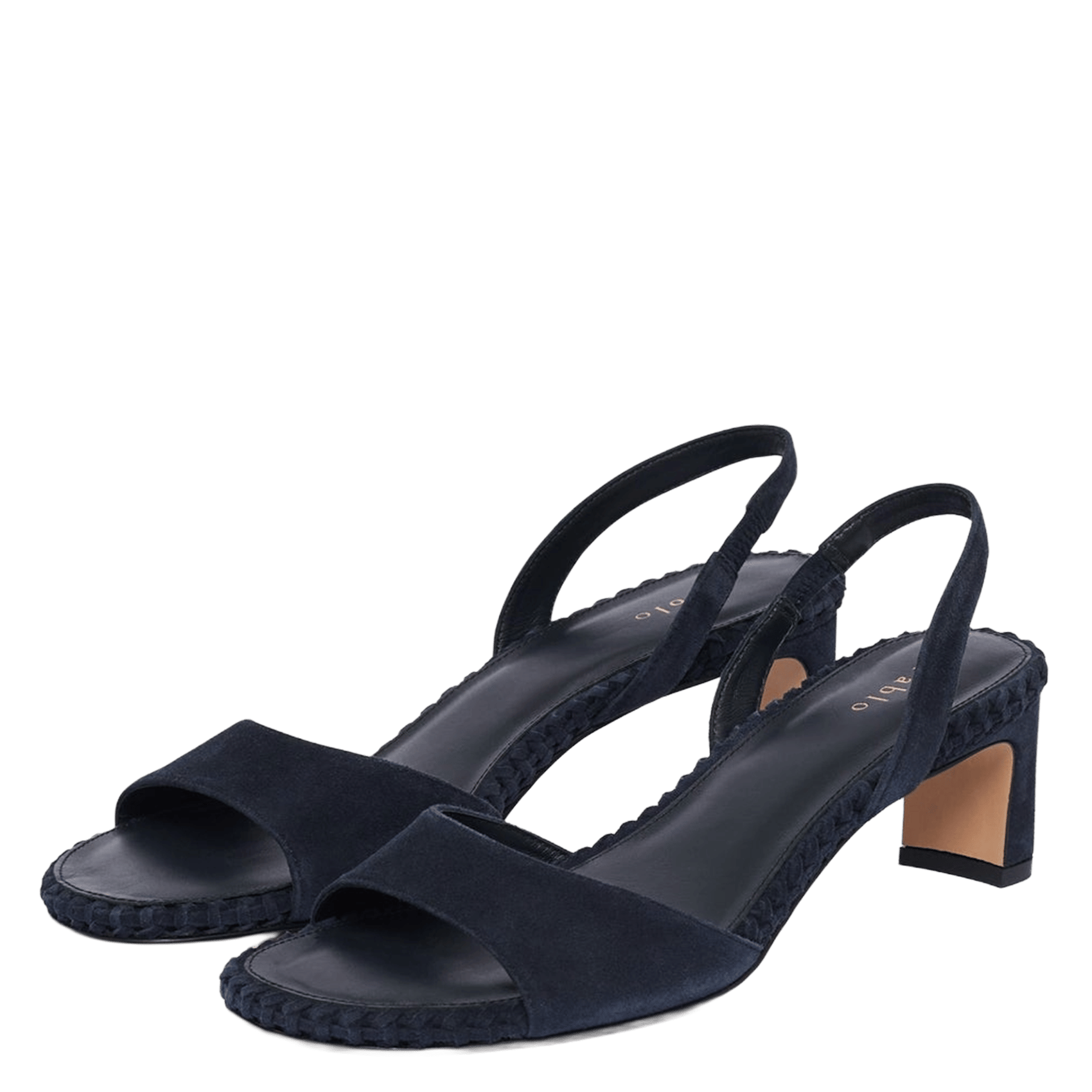 Sandales à talons en cuir velours PABLO Bleu
