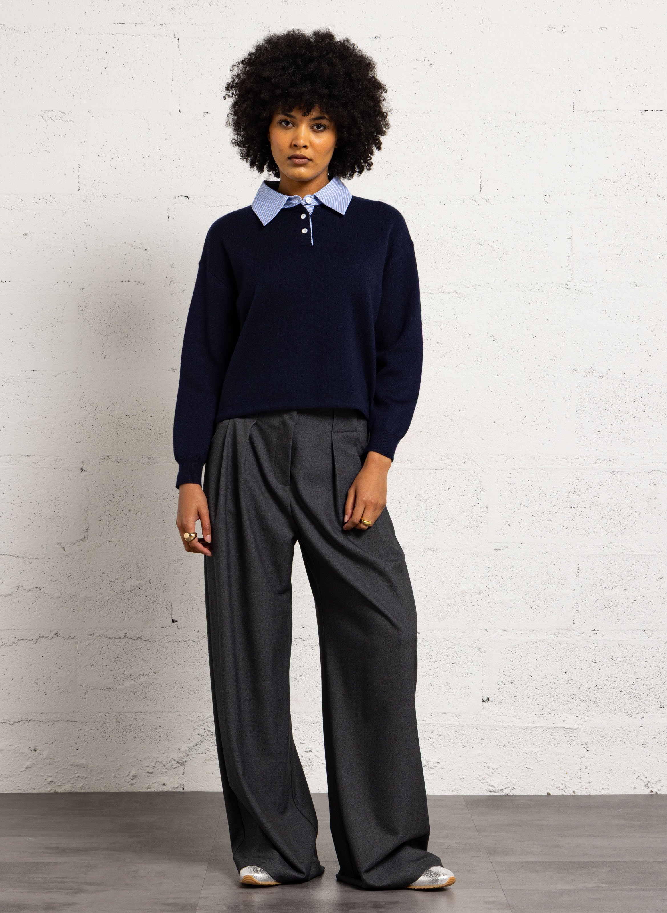 Sjaal van fantasietricot - Aly SUNCOO Blauw