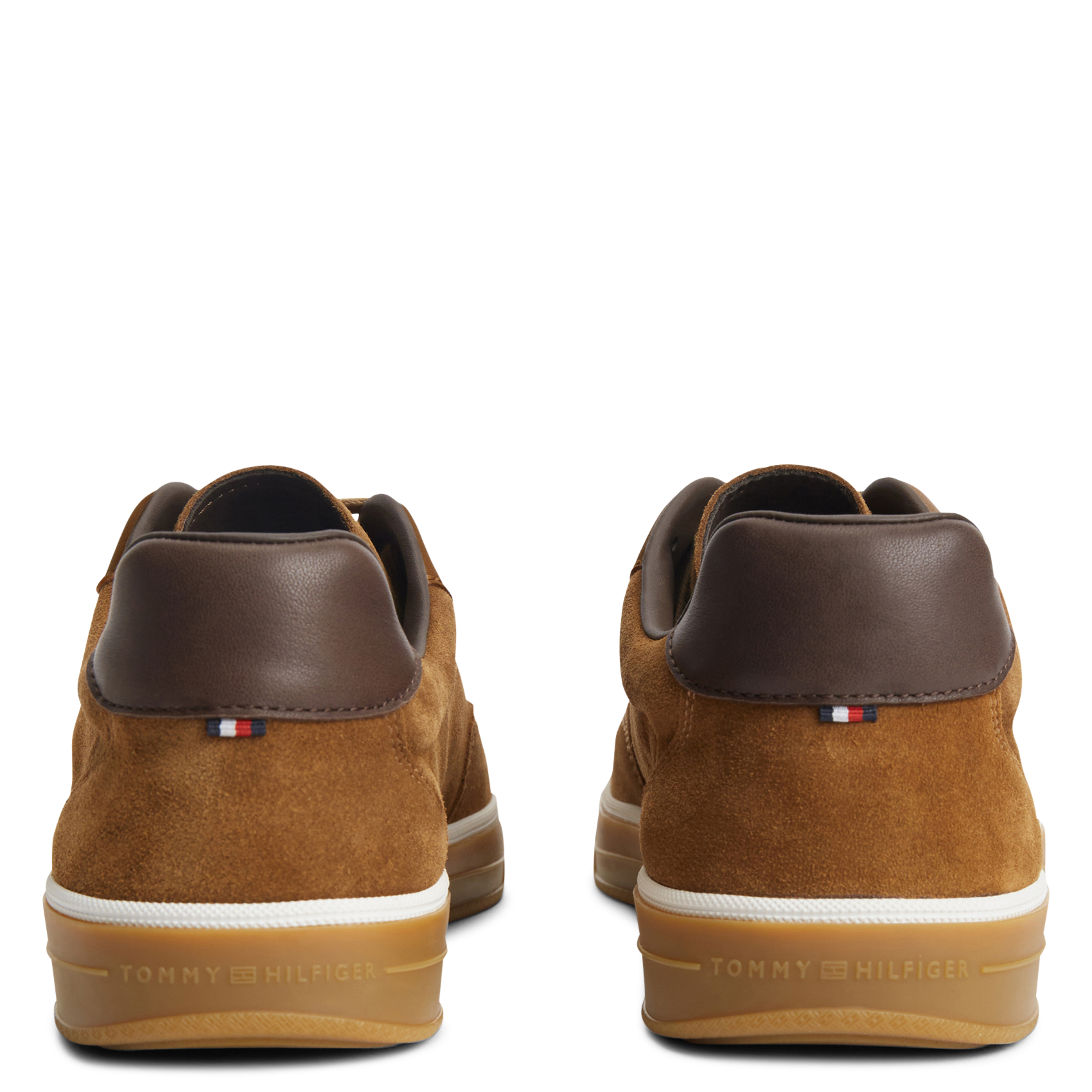 Leather low-top sneakers TOMMY HILFIGER Brown