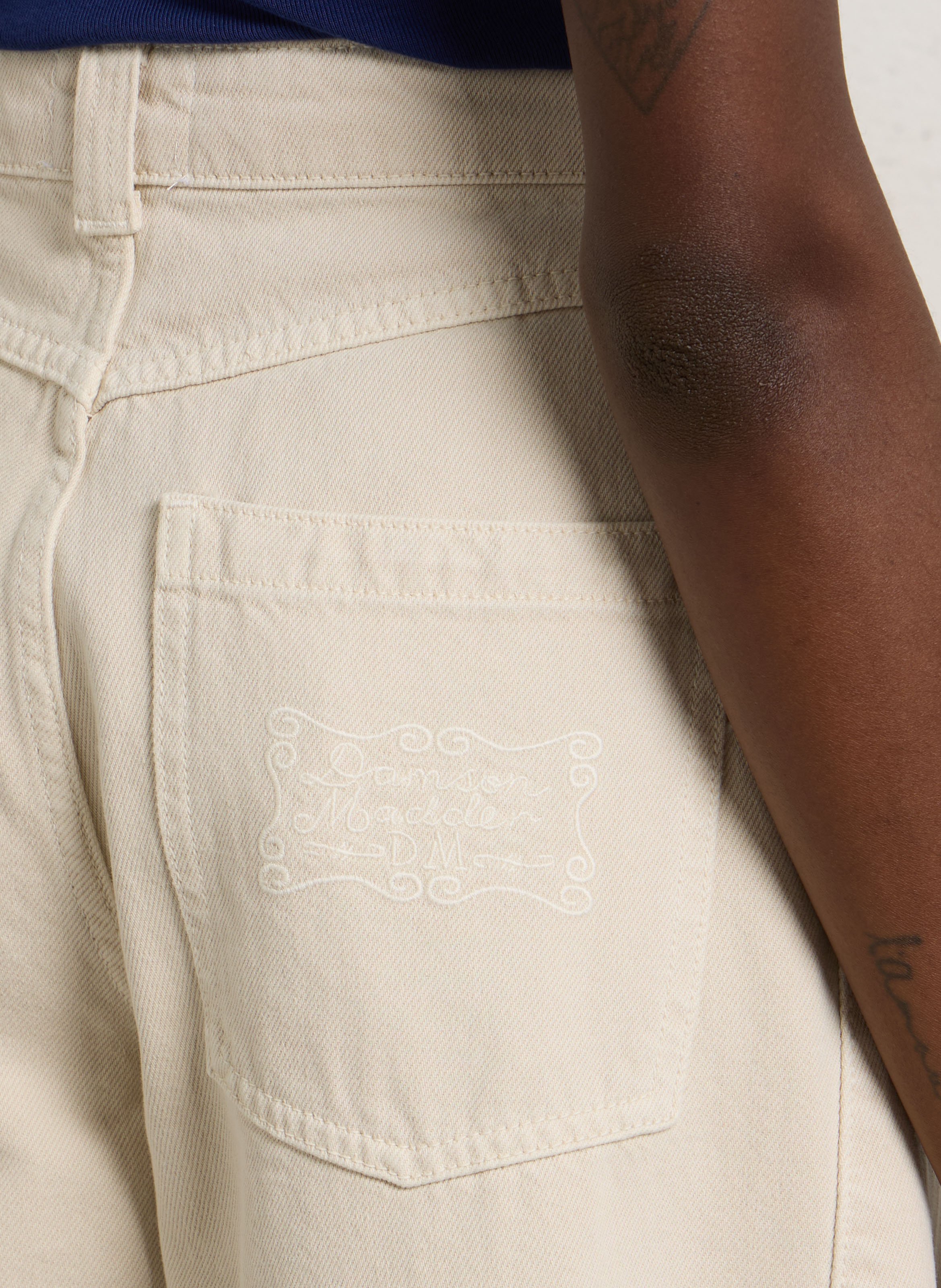 Weit geschnittene Jeans aus Bio-Baumwolle DAMSON MADDER Beige