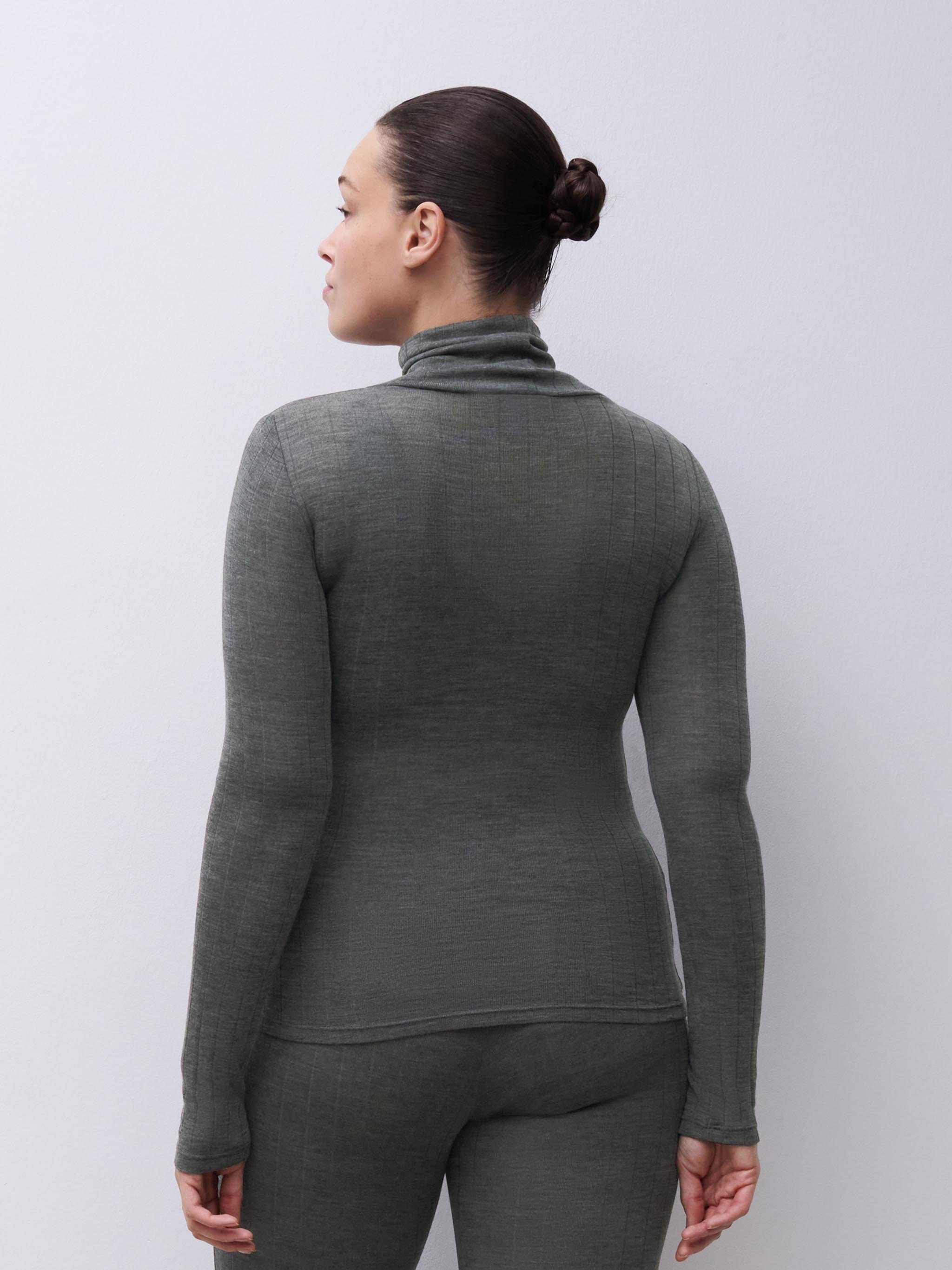Long-sleeve turtleneck T-shirt CHANTELLE Grey