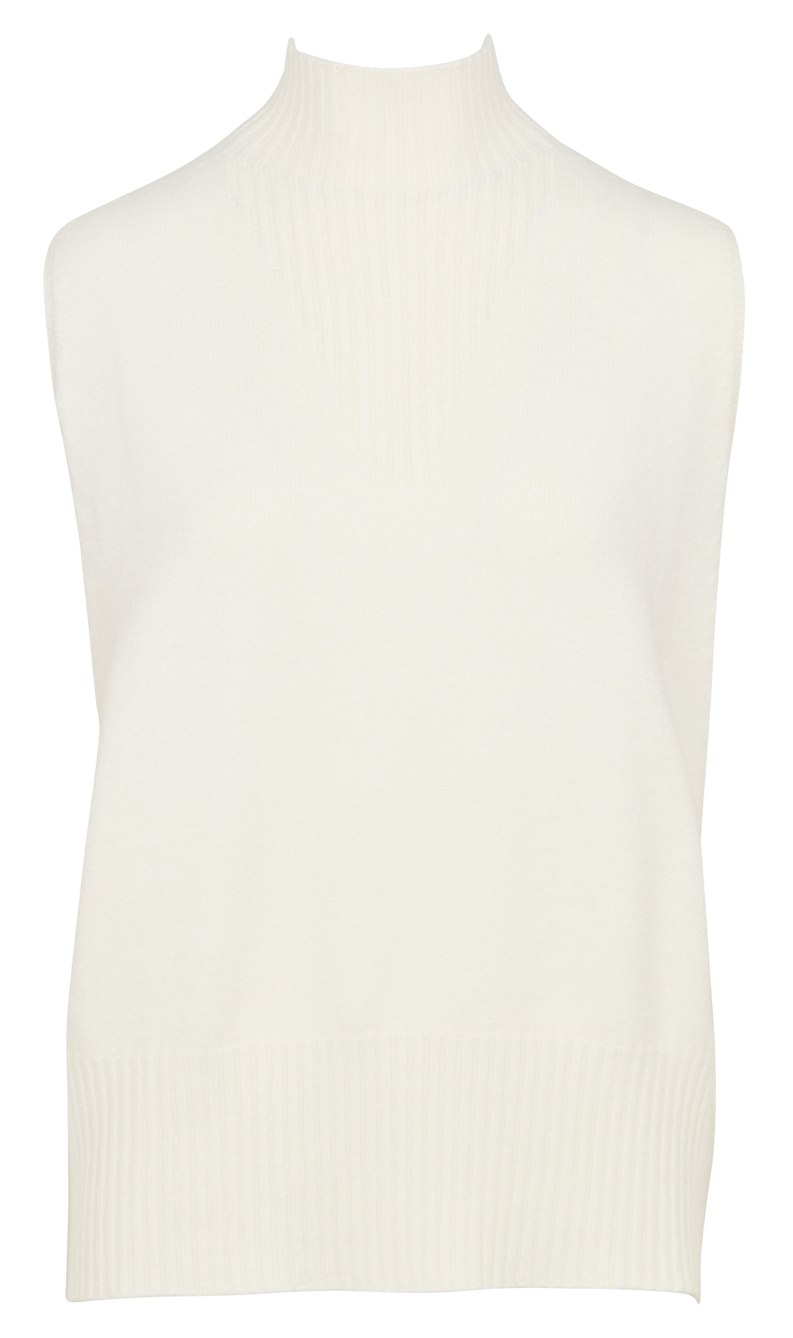 Mixed-knit high-neck jumper IMPERIAL White