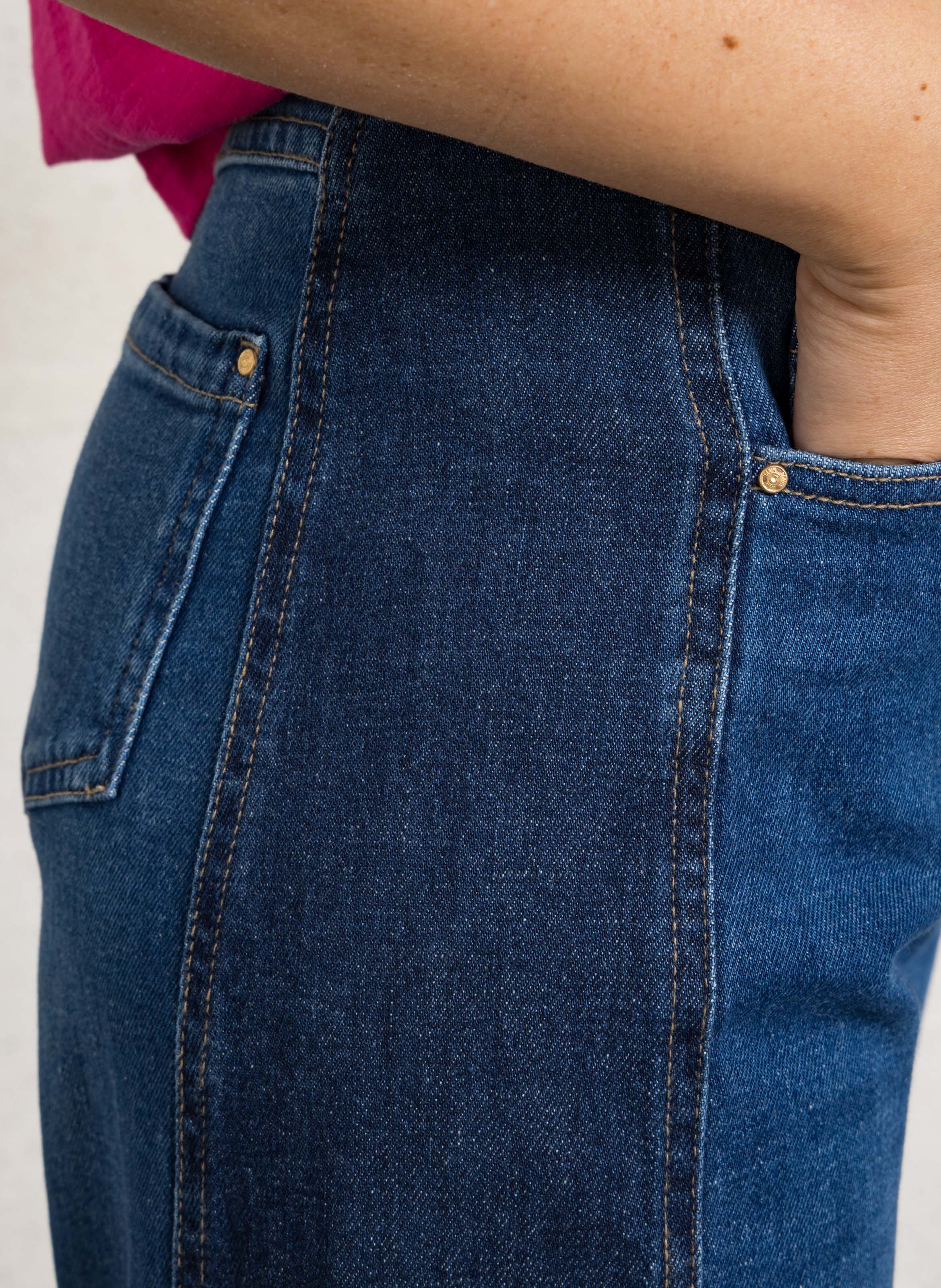Mixed cotton barrel jeans MAISON 123 Blue