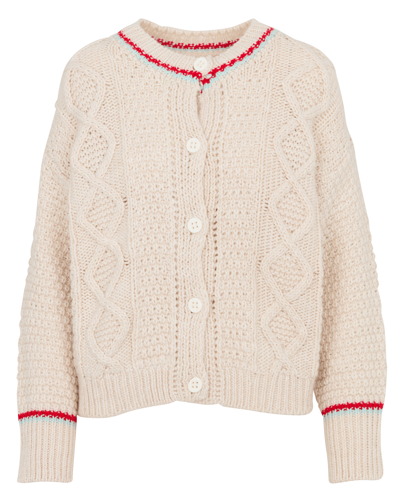 Cardigan droit col rond  DR BLOOM Beige