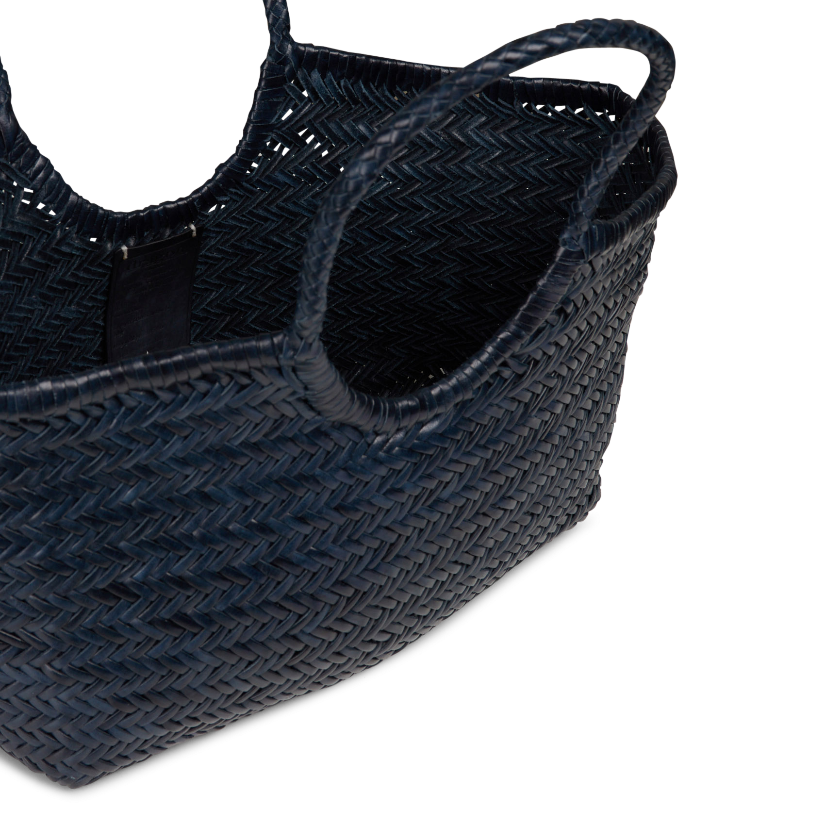 Panier tissé en cuir | Bleu DRAGON DIFFUSION Femme