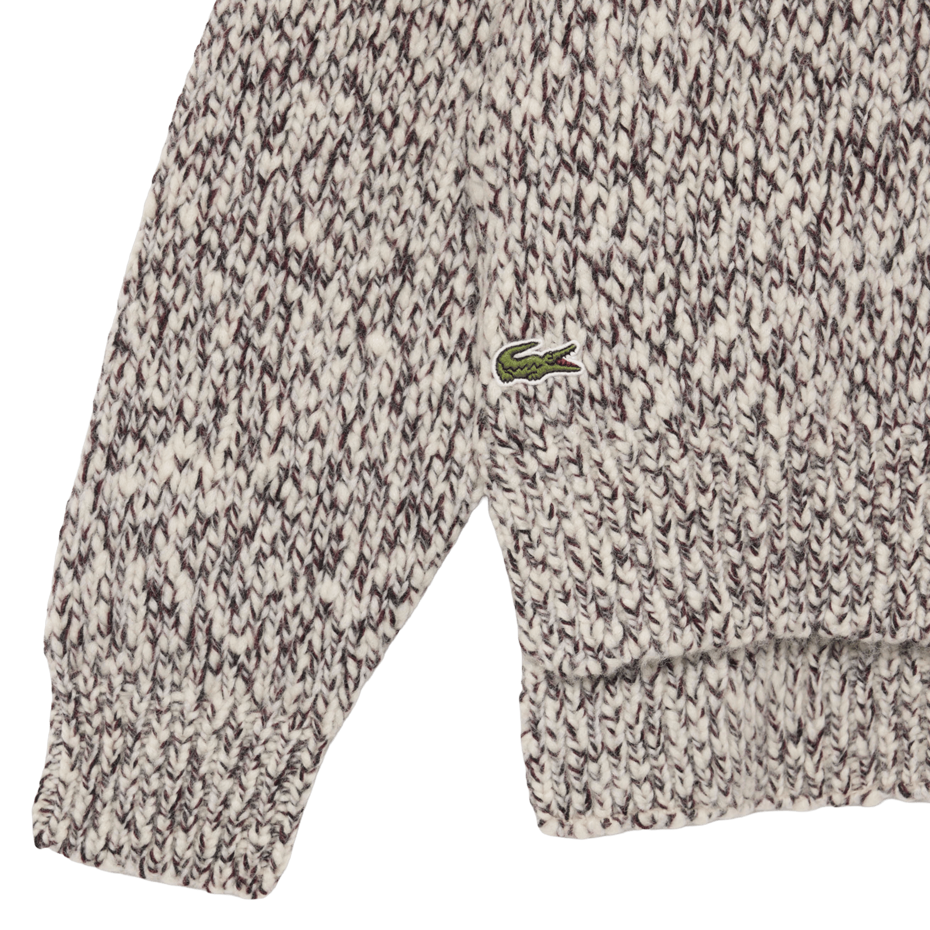 Straight collar wool blend knit pullover LACOSTE Multicolored