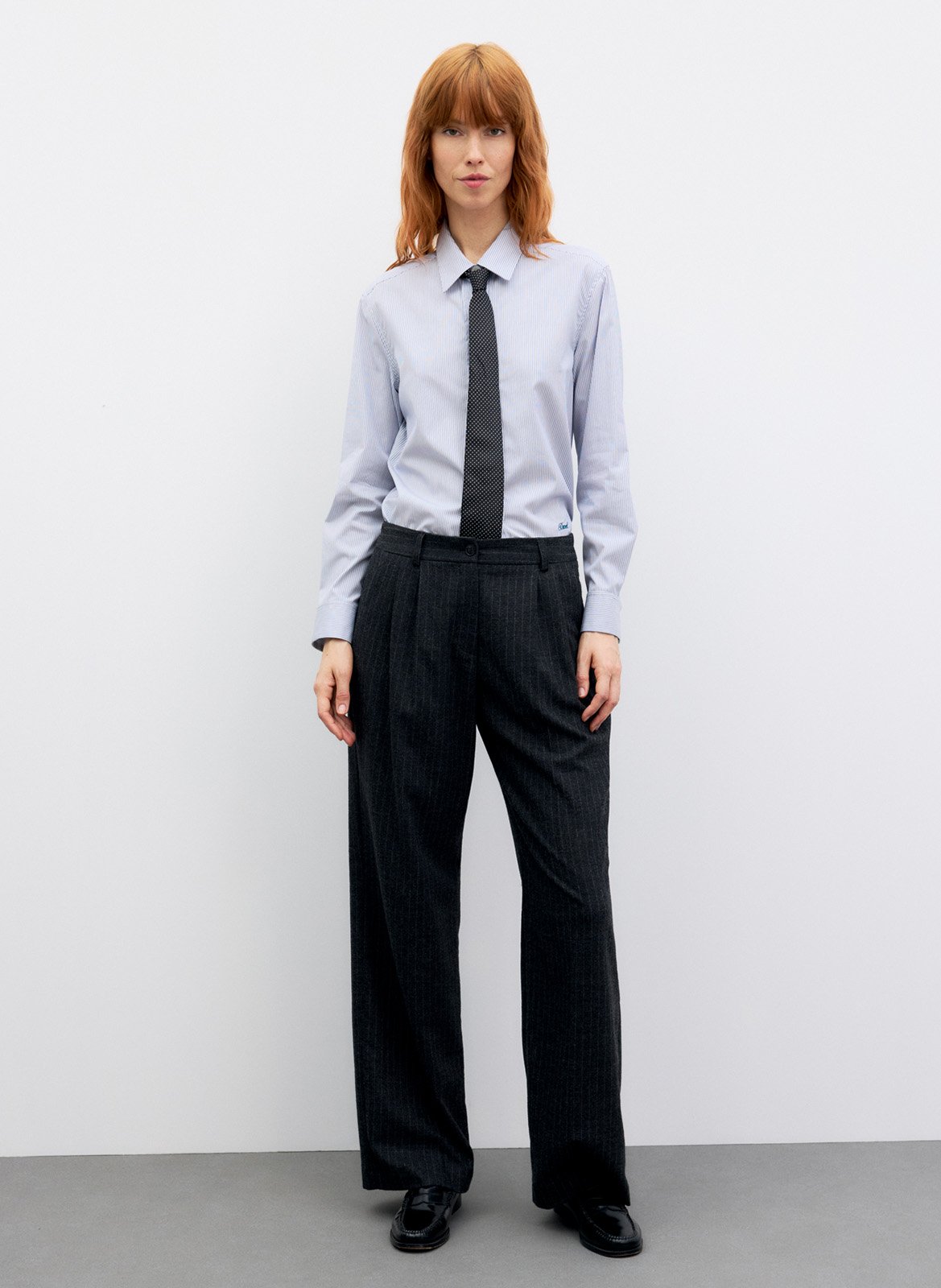 Gestreifte Bundfaltenhose GERARD DAREL Grau