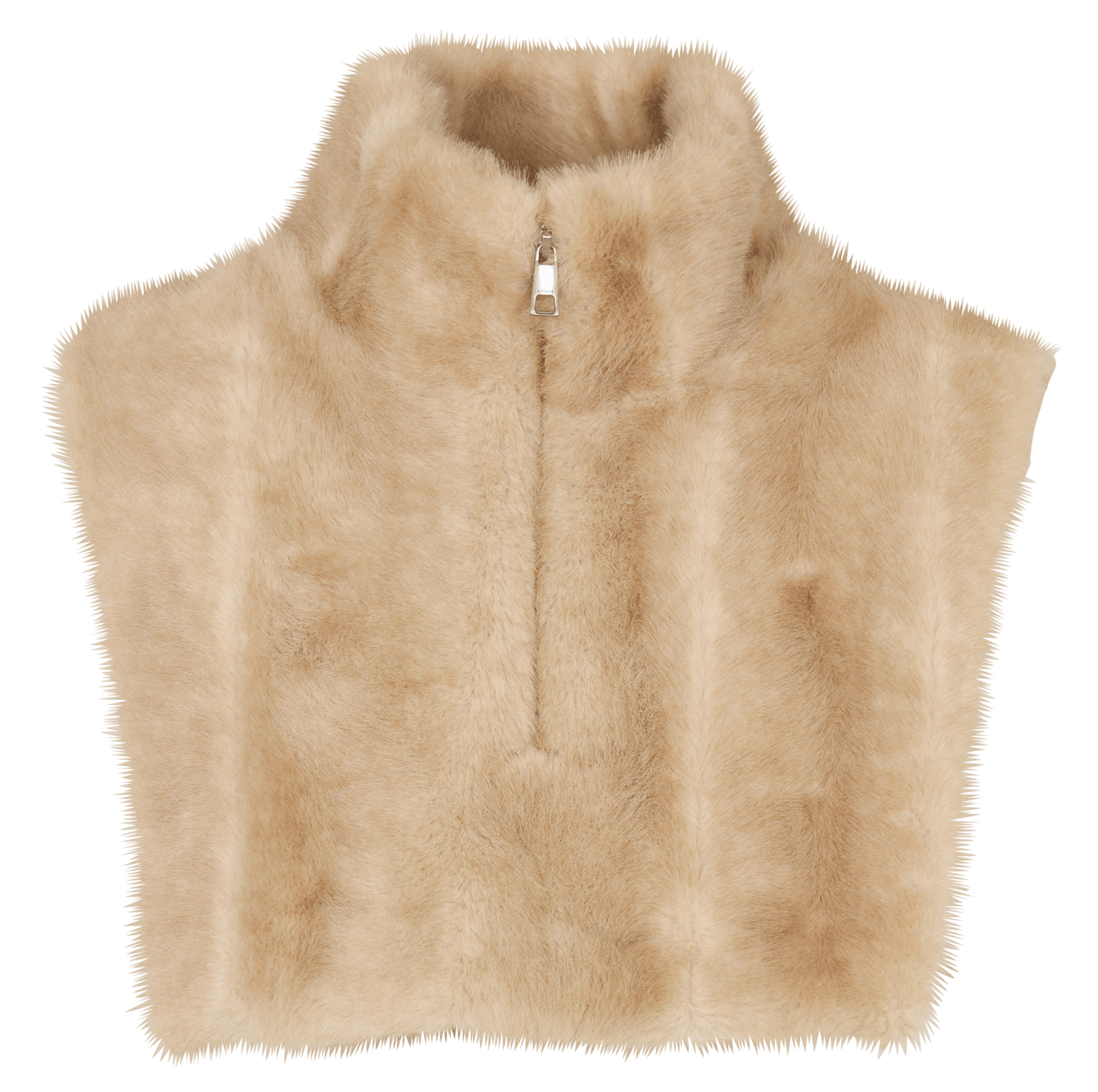 Faux fur high neck APPARIS Beige