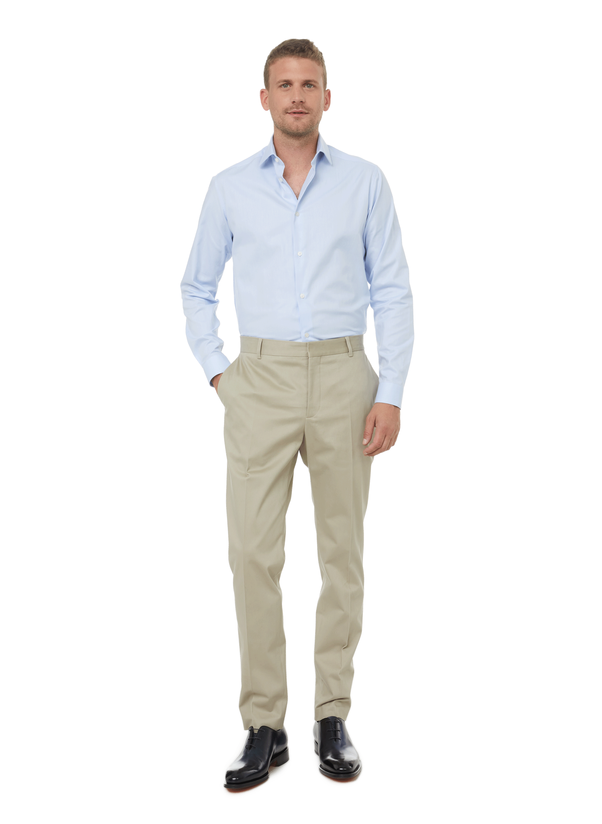 Washed cotton shirt AU PRINTEMPS PARIS Blue