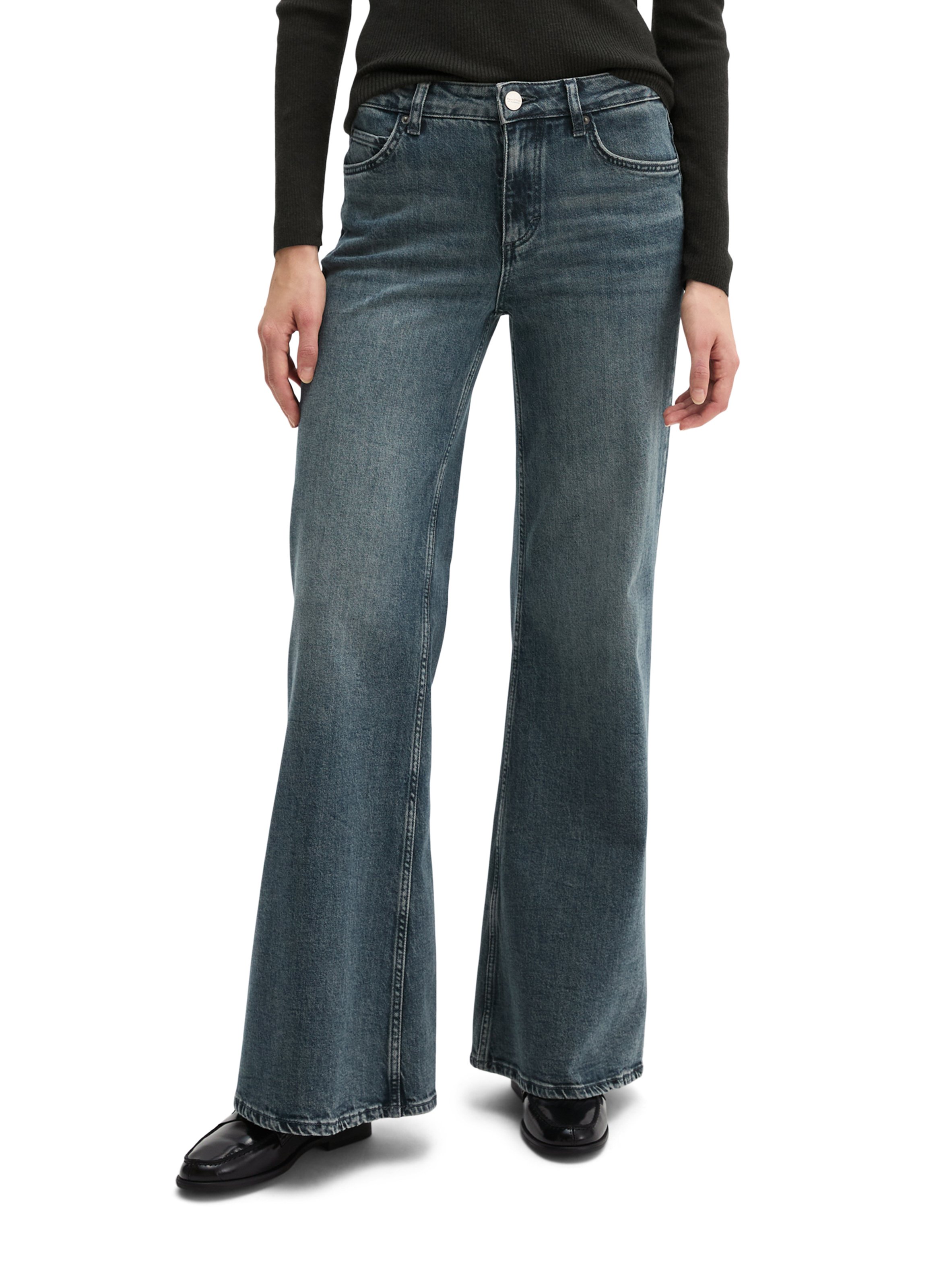 Fjona Flared Jeans in a Cotton Blend MARC O'POLO Grey