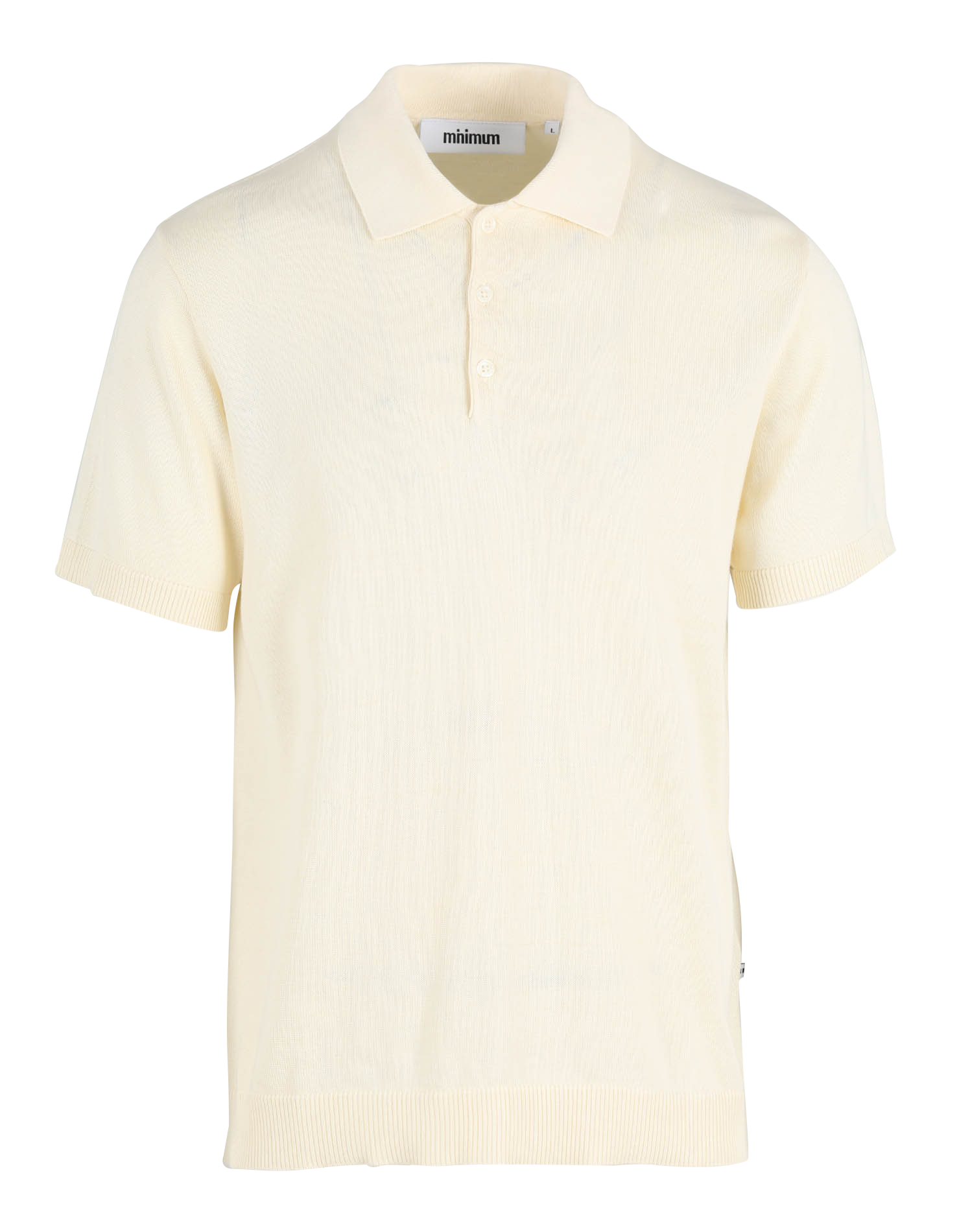 Regular-fit organic cotton-blend sweater with polo collar MINIMUM Blue