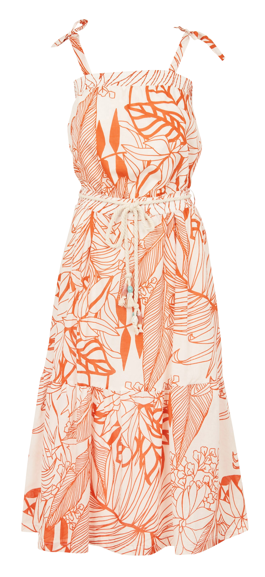 Printed cotton midi dress LA PETITE FRANCAISE Brown