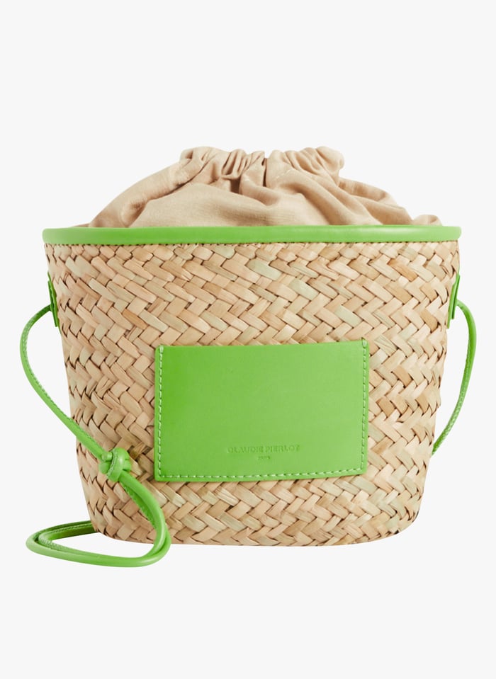 Vert Raffia shopping basket