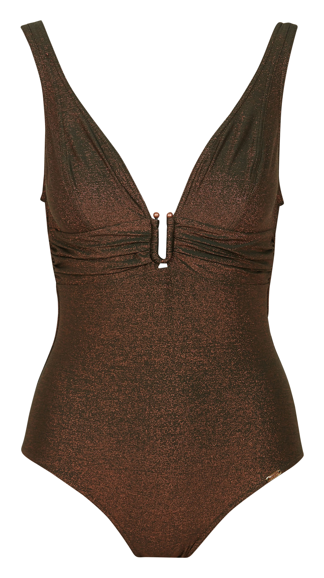 Metallic one-piece swimsuit LIVIA Khaki
