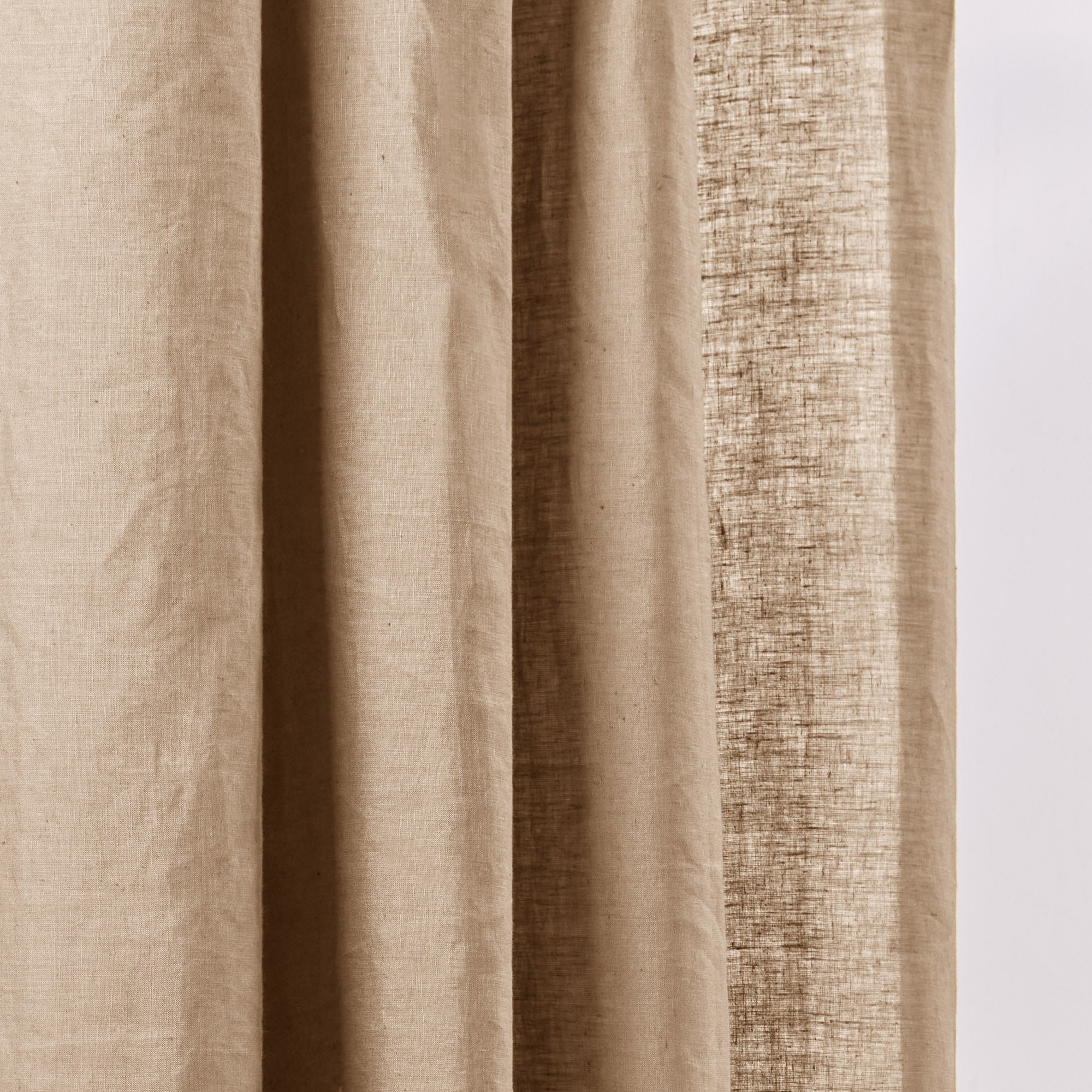 Curtain with black eyelets MADURA Beige