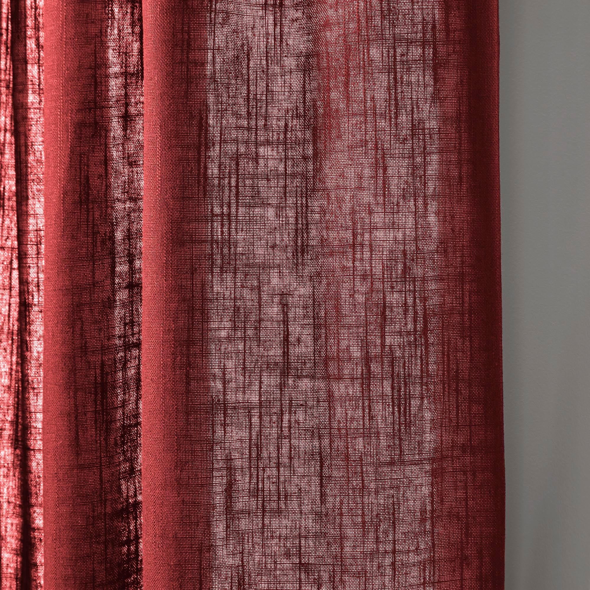 Curtain with gathering tape MADURA Red