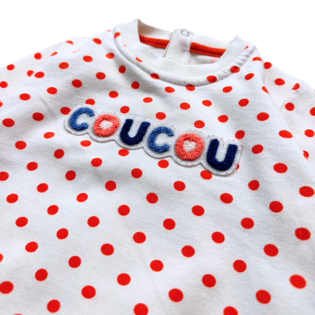 White baby sweatshirt - 6 months PETIT BATEAU - Seconde Main White