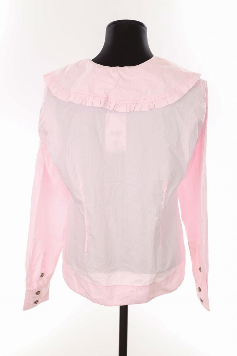 Cotton shirt GANNI - Seconde Main Pink