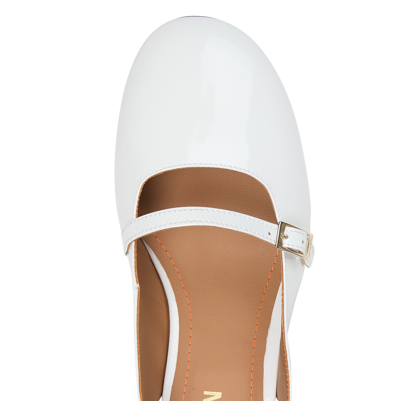 Babies en cuir métallisé JB MARTIN Blanc