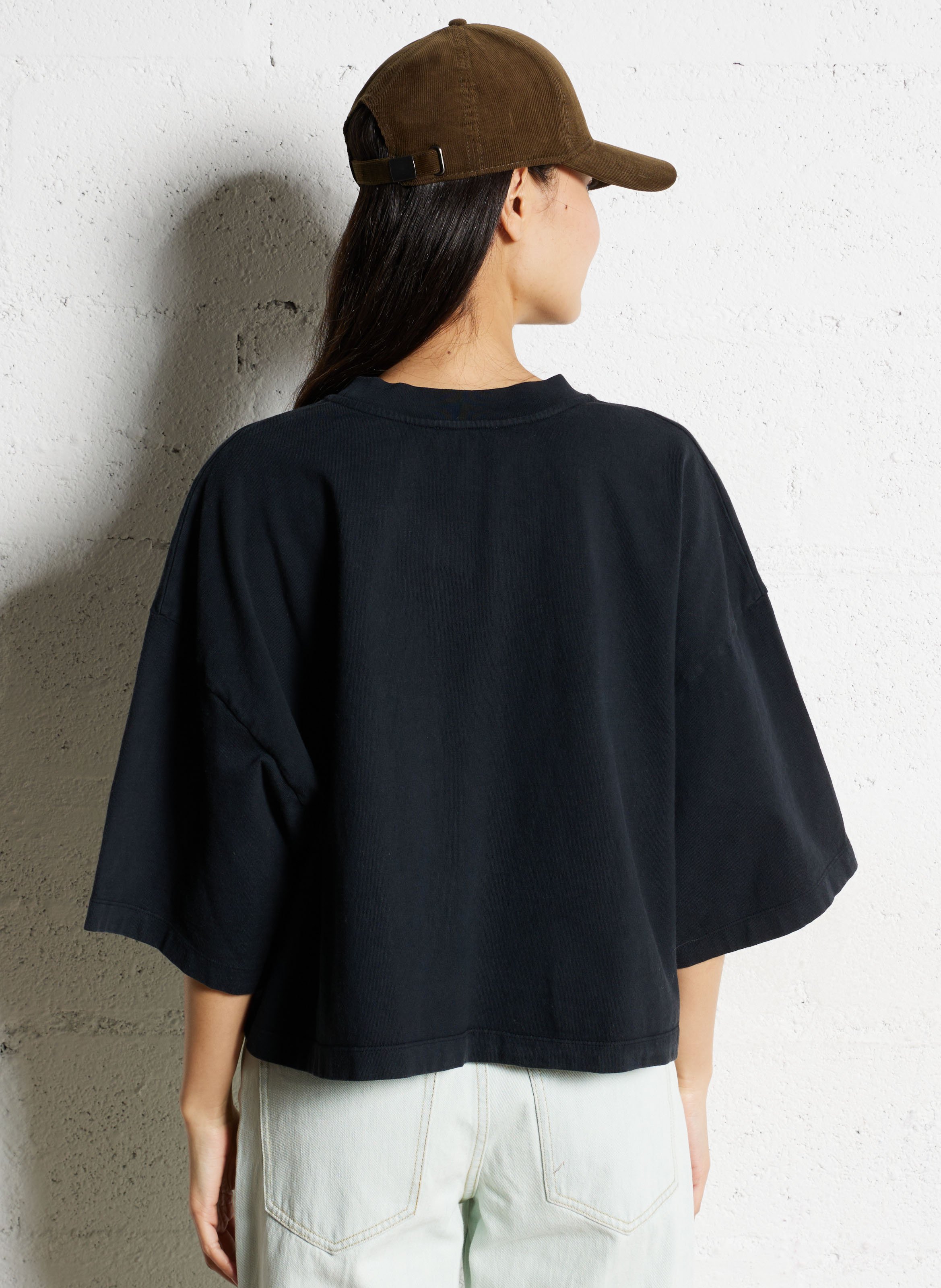 Oversized cotton T-shirt AMERICAN VINTAGE Black
