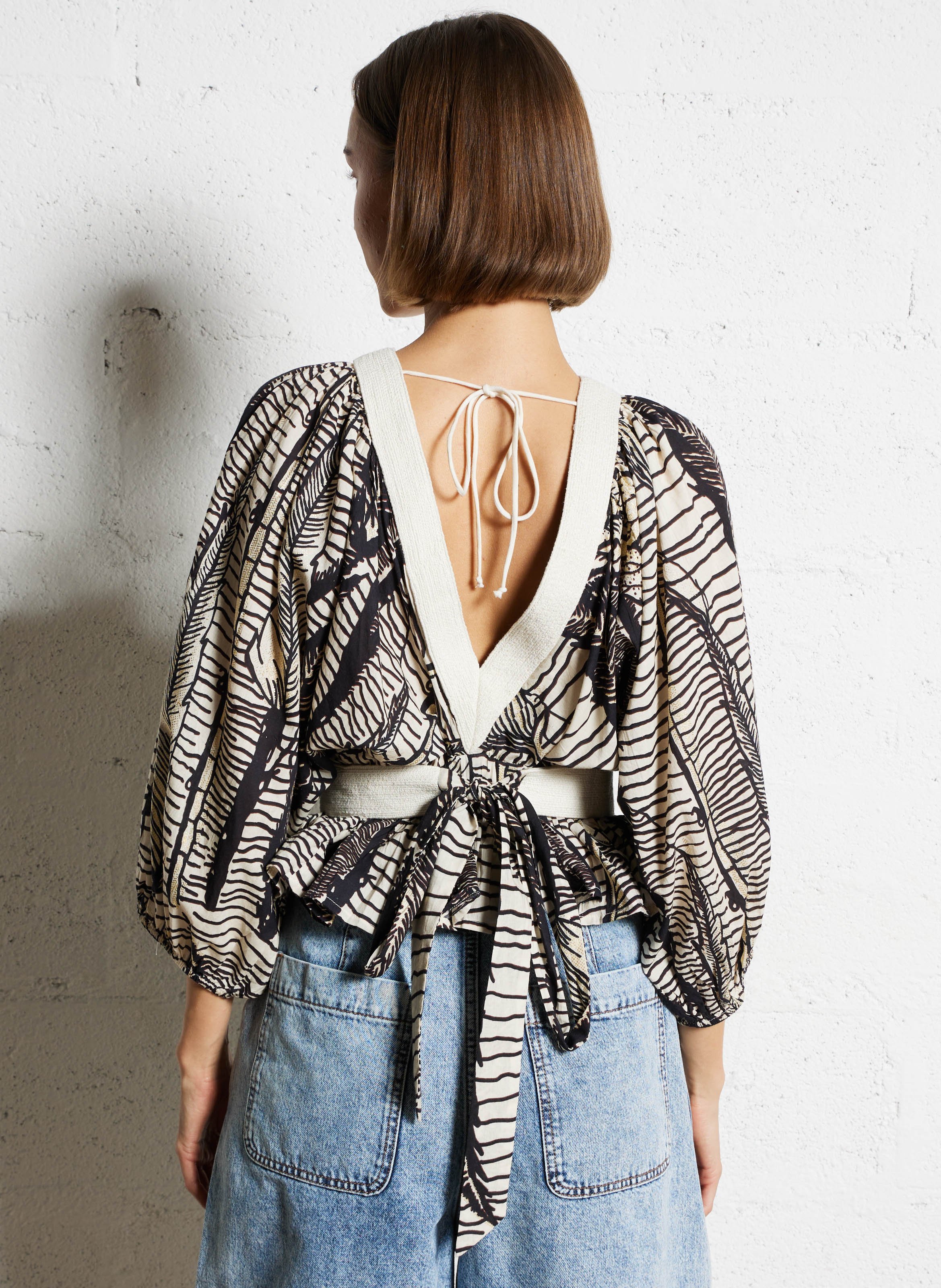 Wide cotton trousers  MES DEMOISELLES Brown