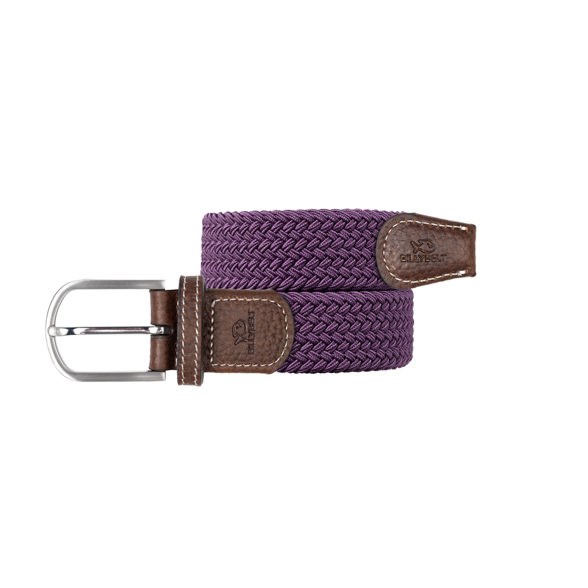 Solid Elastic Braided Belt  Violet