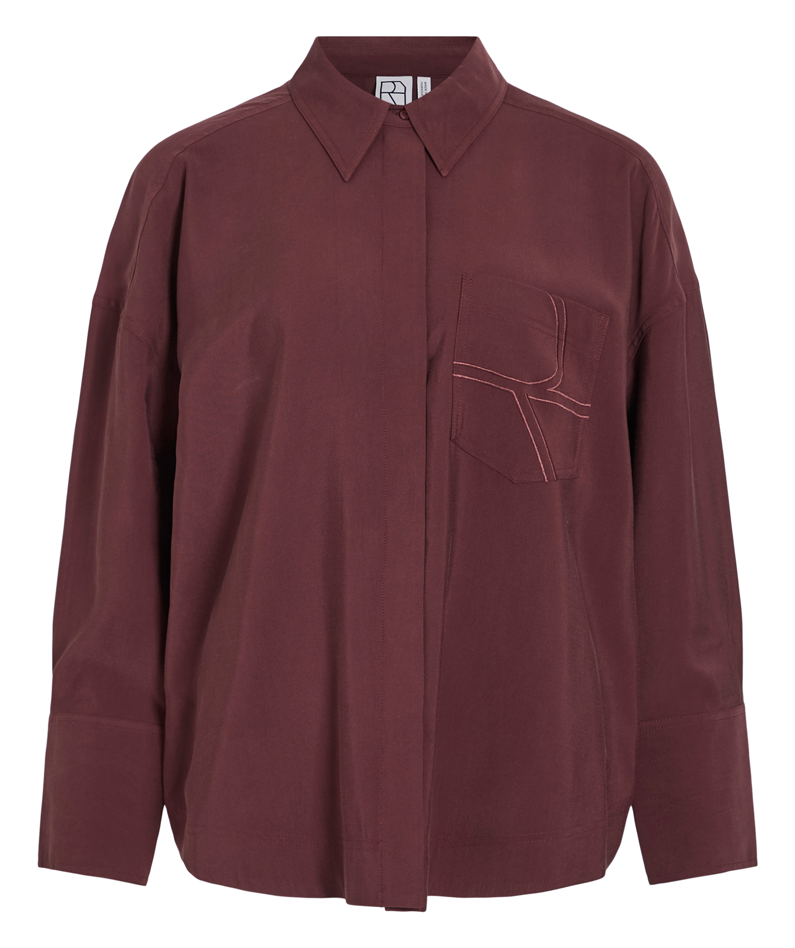 Shirt with classic collar ROUGE EDIT Brown