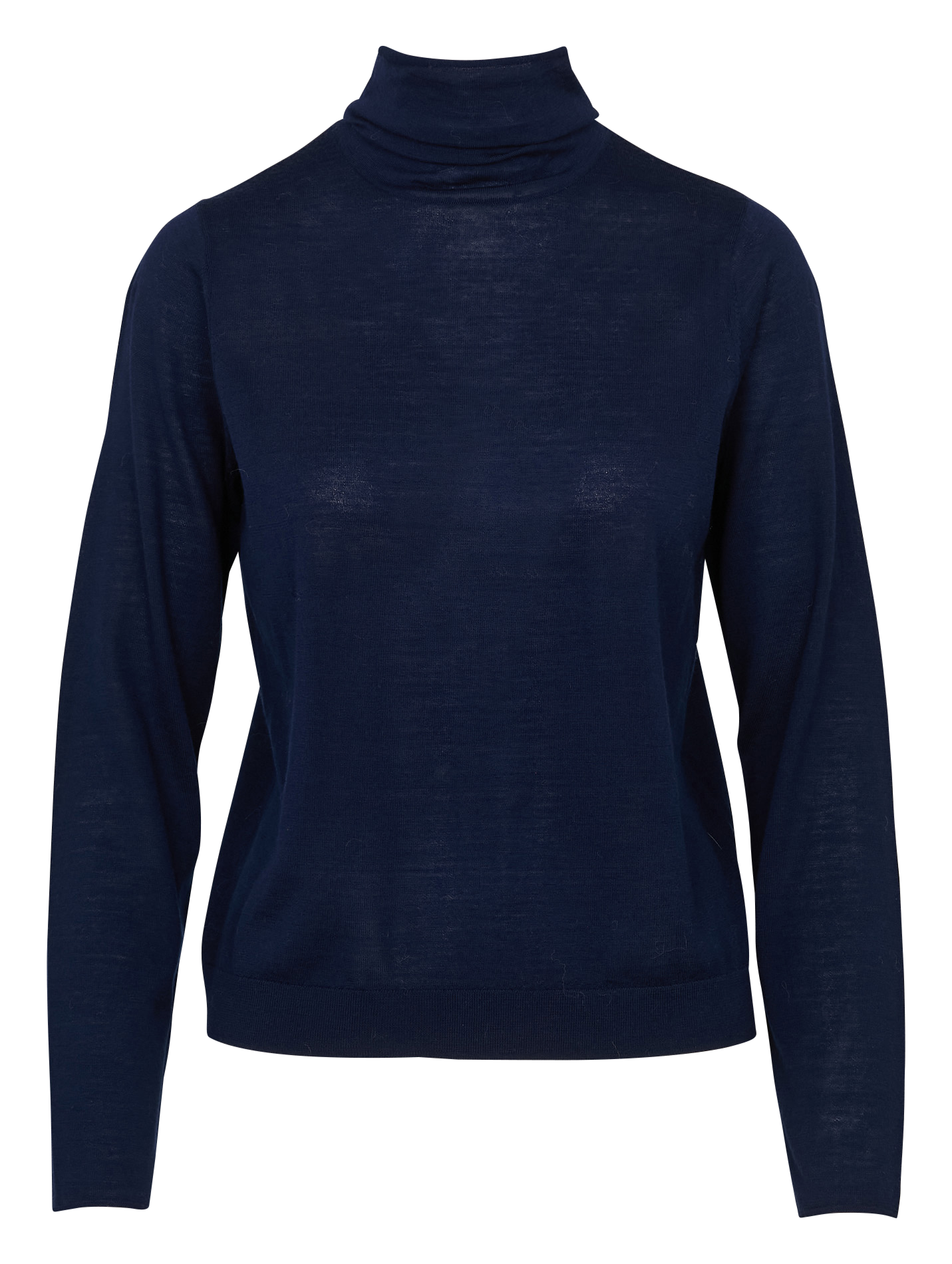 Pull col roulé en laine fine HARTFORD Bleu