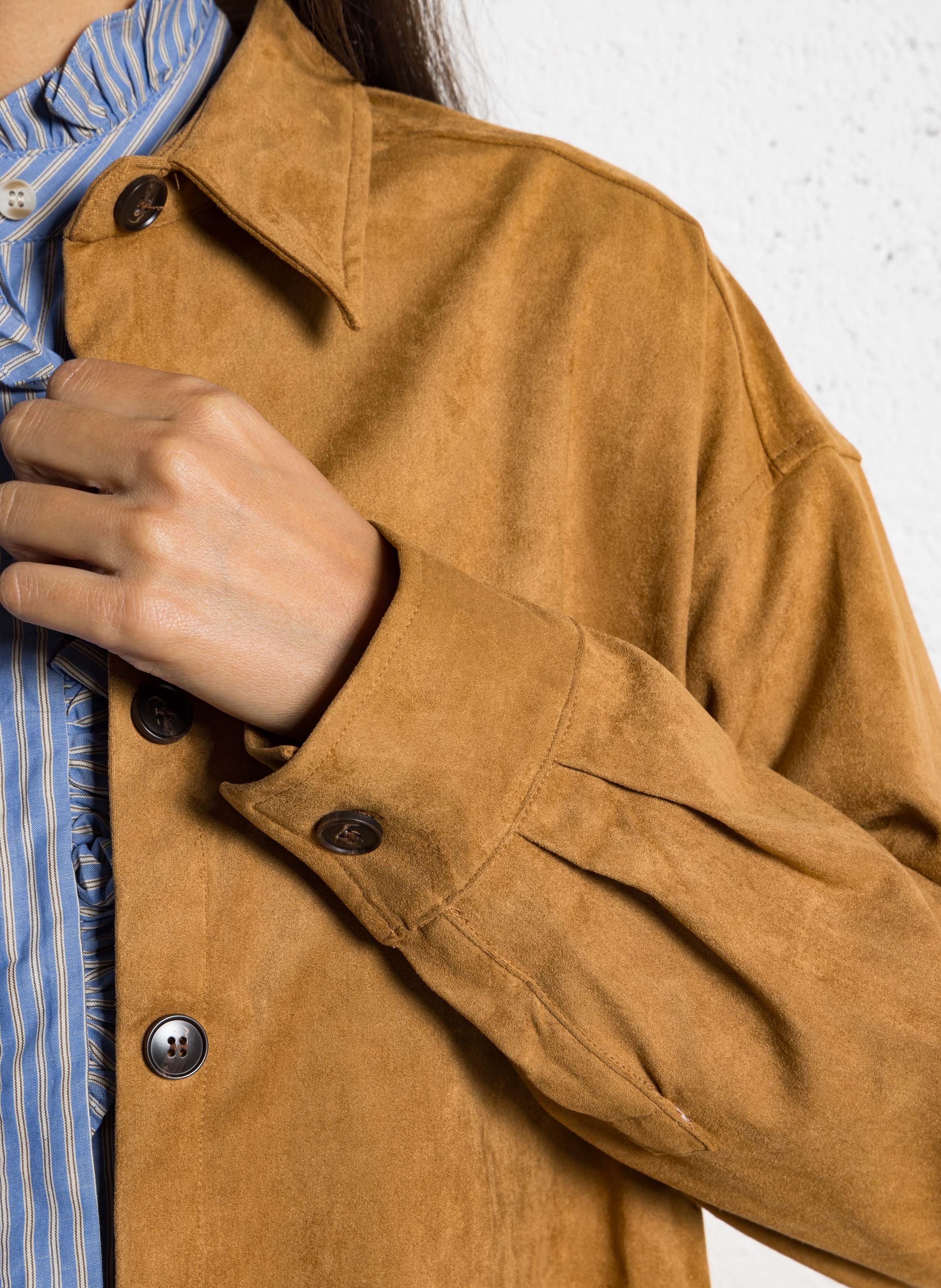Chemise droite effet suédine  SEE U SOON Beige