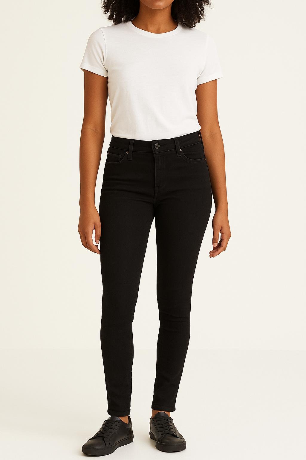 Cropped slim jeans with studs LEVI'S - Seconde main Black