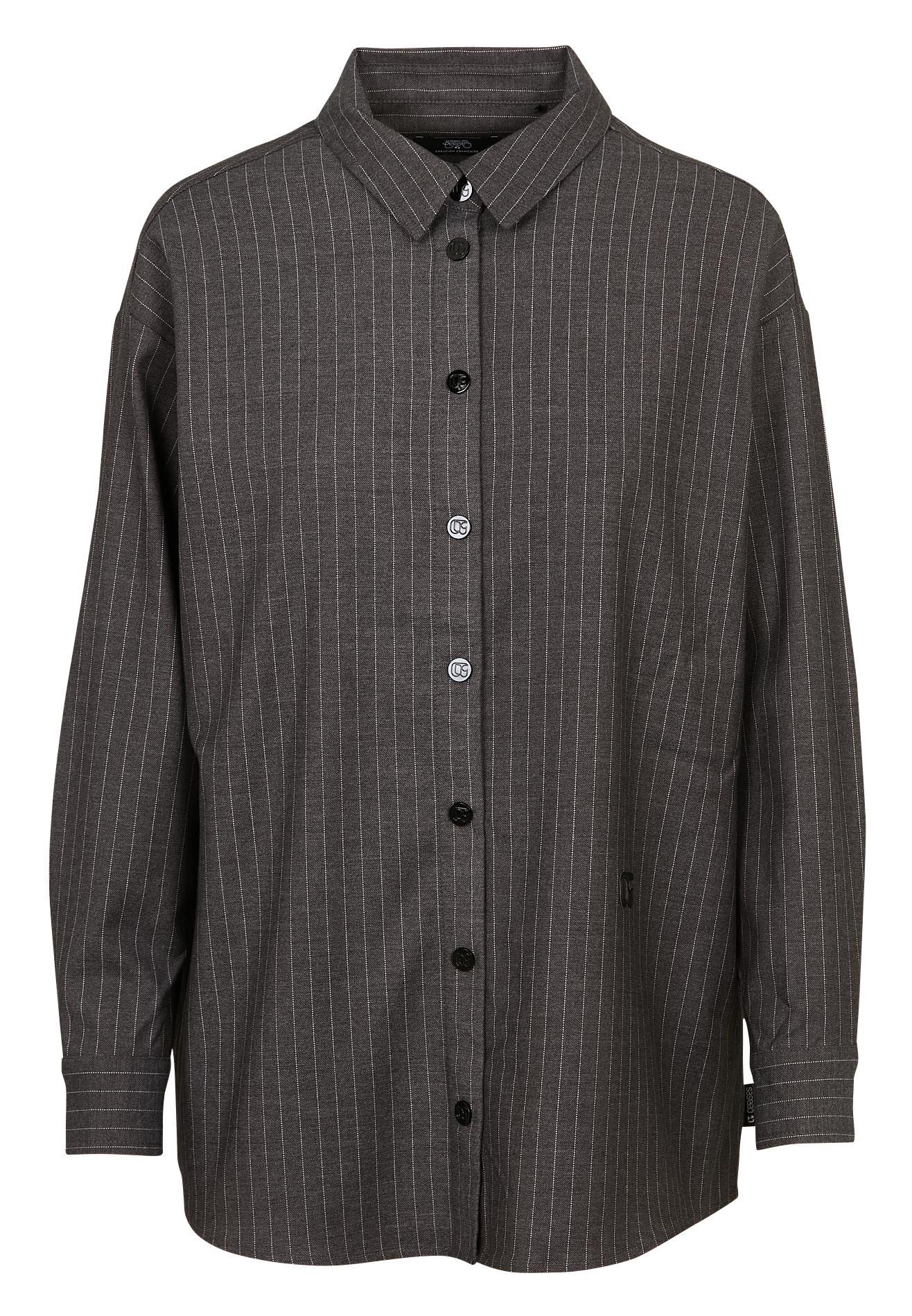 Straight striped shirt with classic collar LE TEMPS DES CERISES Black