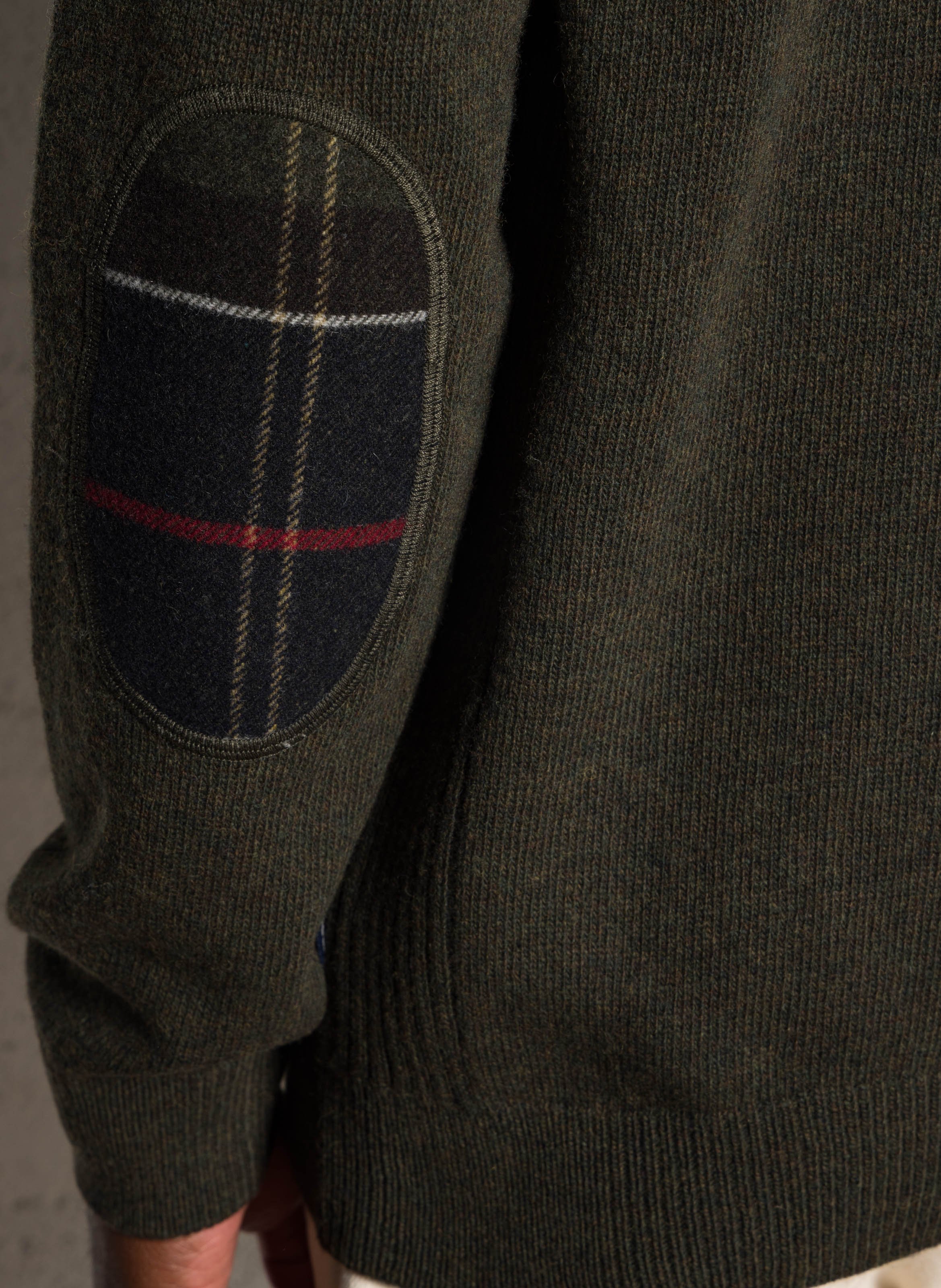 Rechte, wollen trui BARBOUR Kaki