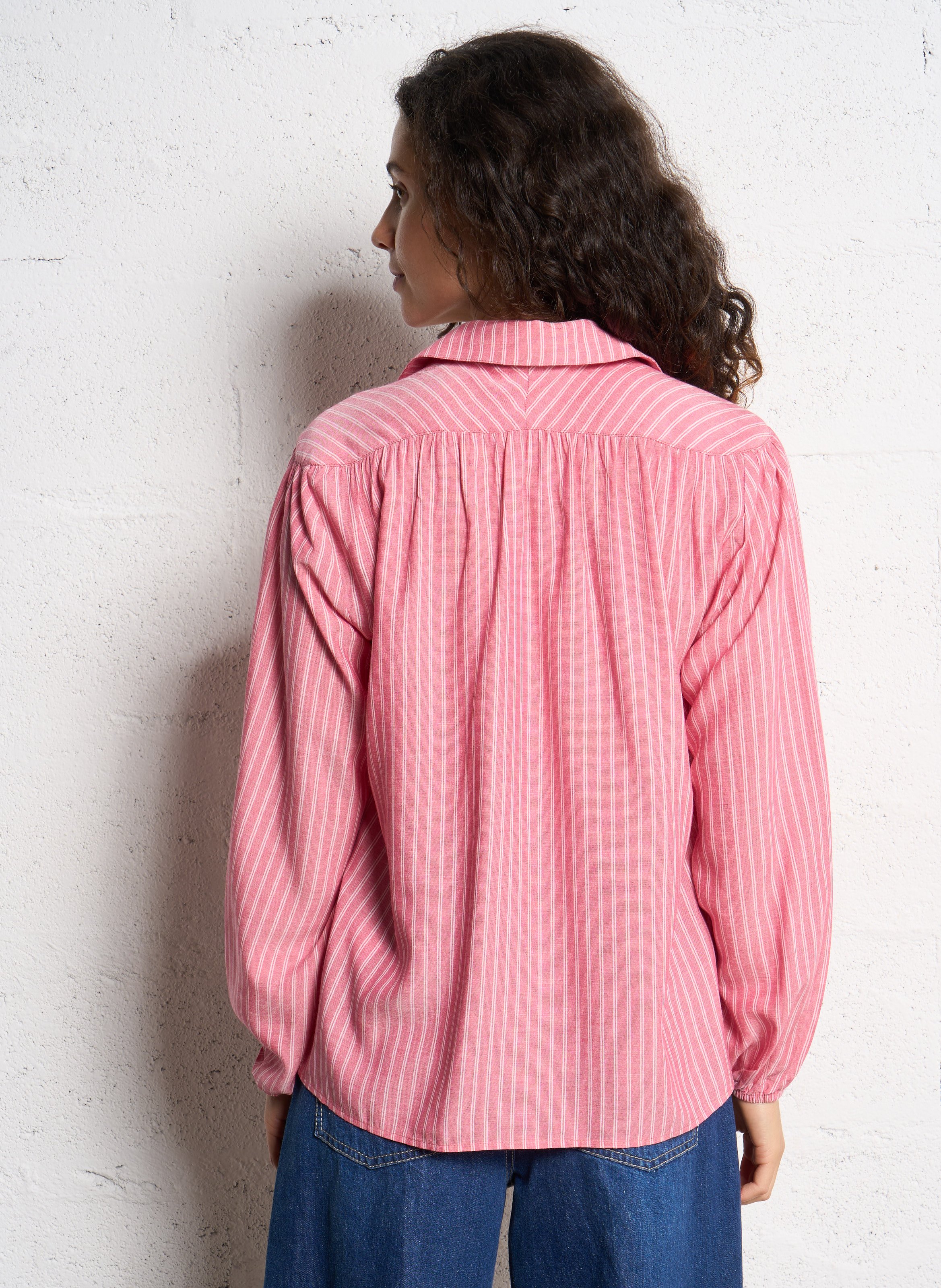 Chemise col classique rayée MAISON 123 Rose