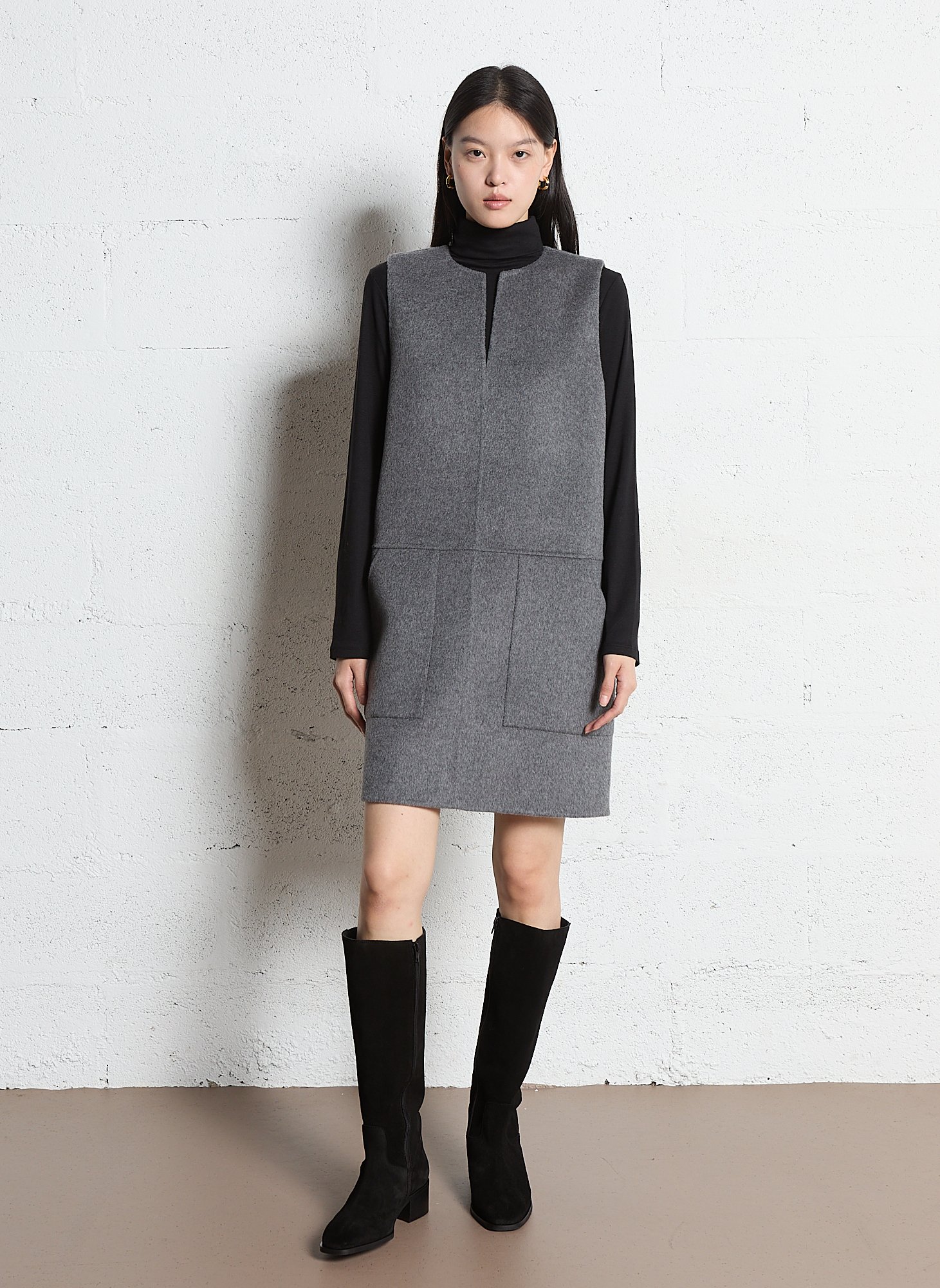 Bottes mi hautes en cuir suédé JB MARTIN Noir