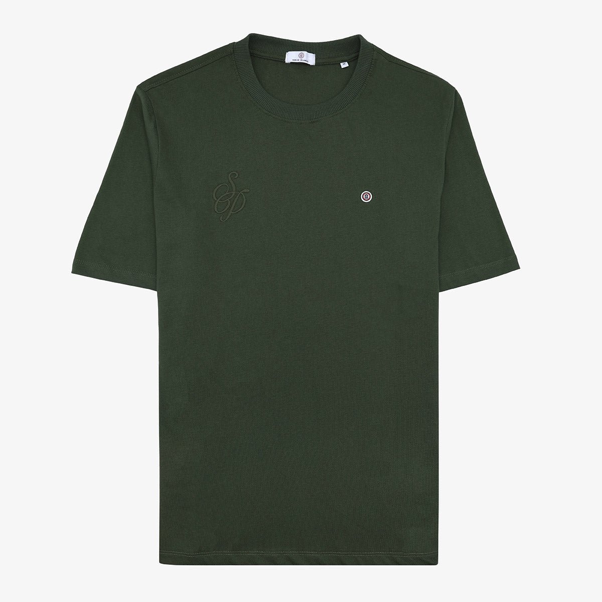 Theo green English cotton jersey T-shirt Pau section SERGE BLANCO Green
