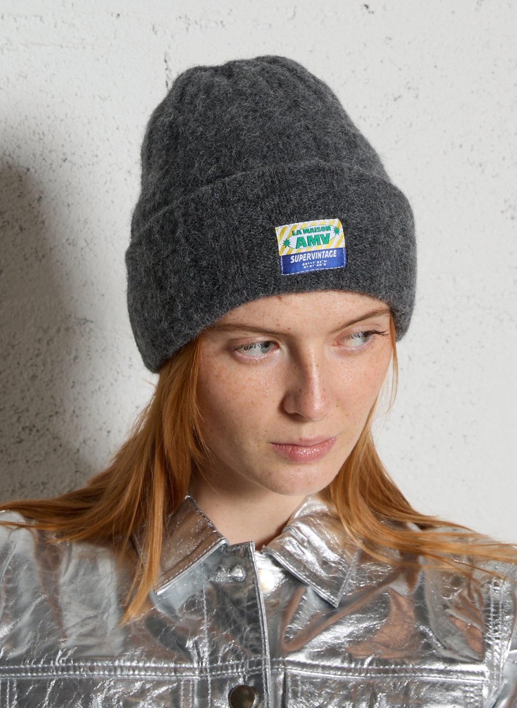 Bonnet en laine mélangée  AMERICAN VINTAGE Gris