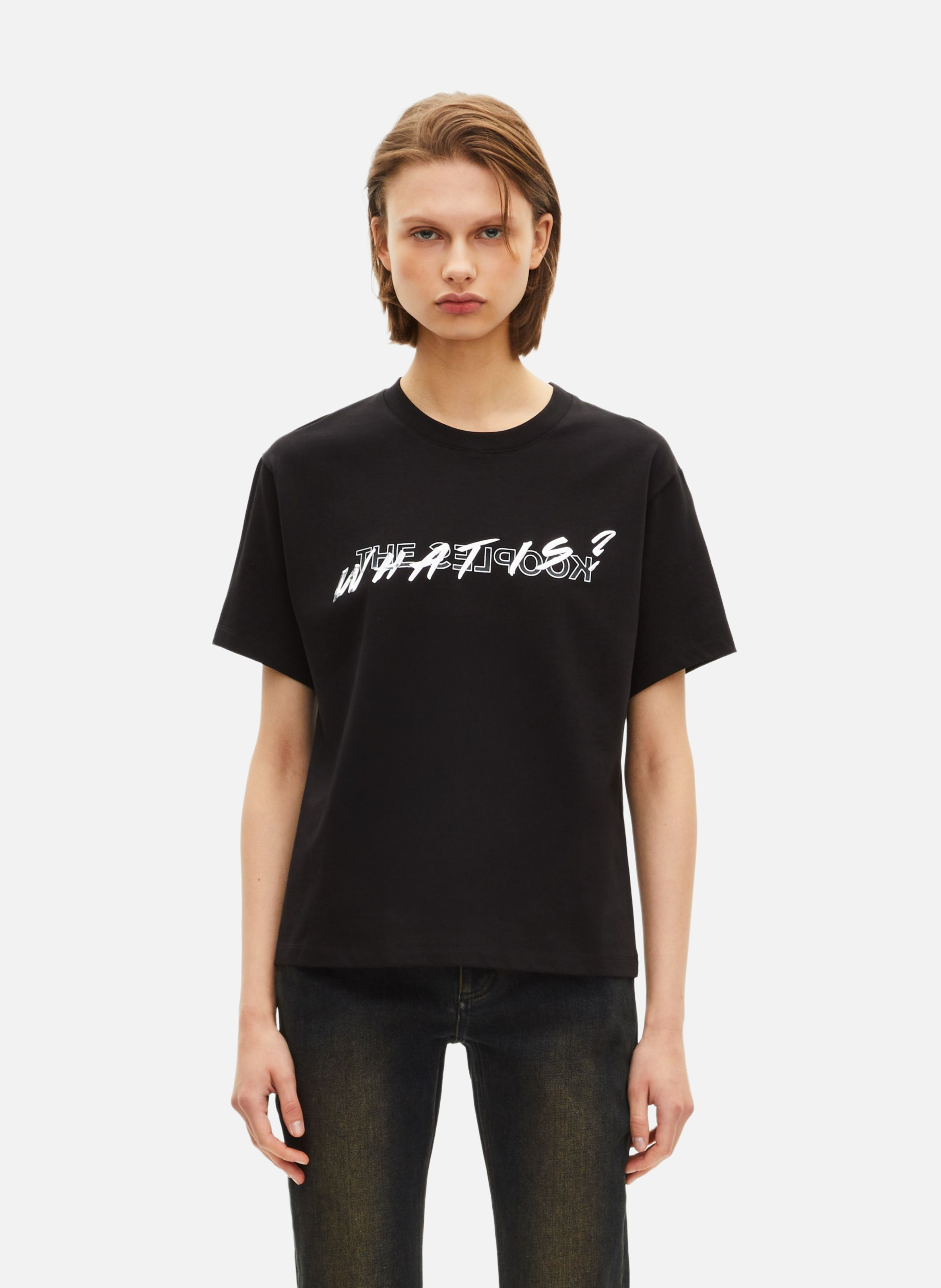 Metallic effect T-shirt THE KOOPLES Black