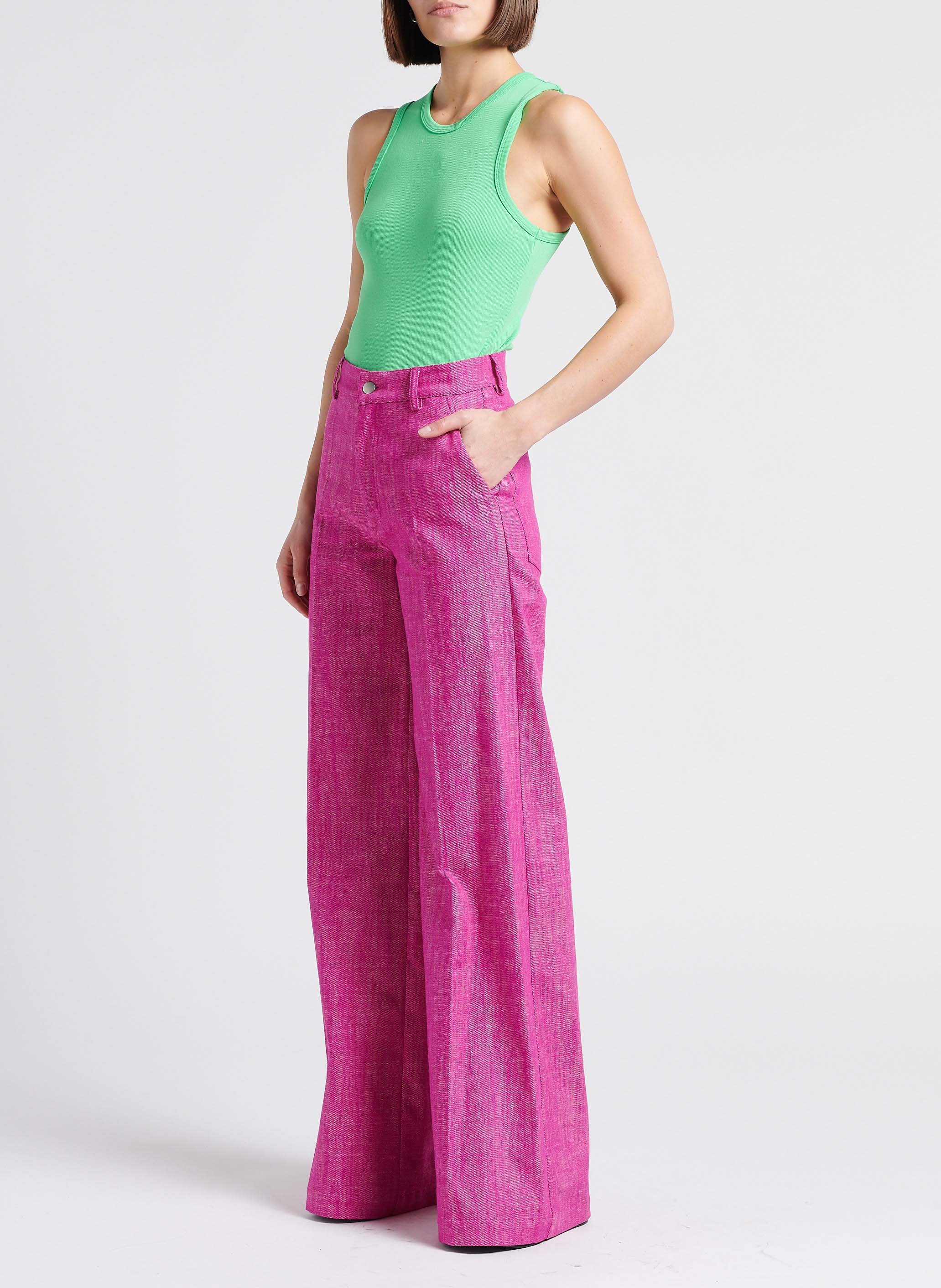 Débardeur col rond en coton mélangé  COLLECTORS CLUB Vert