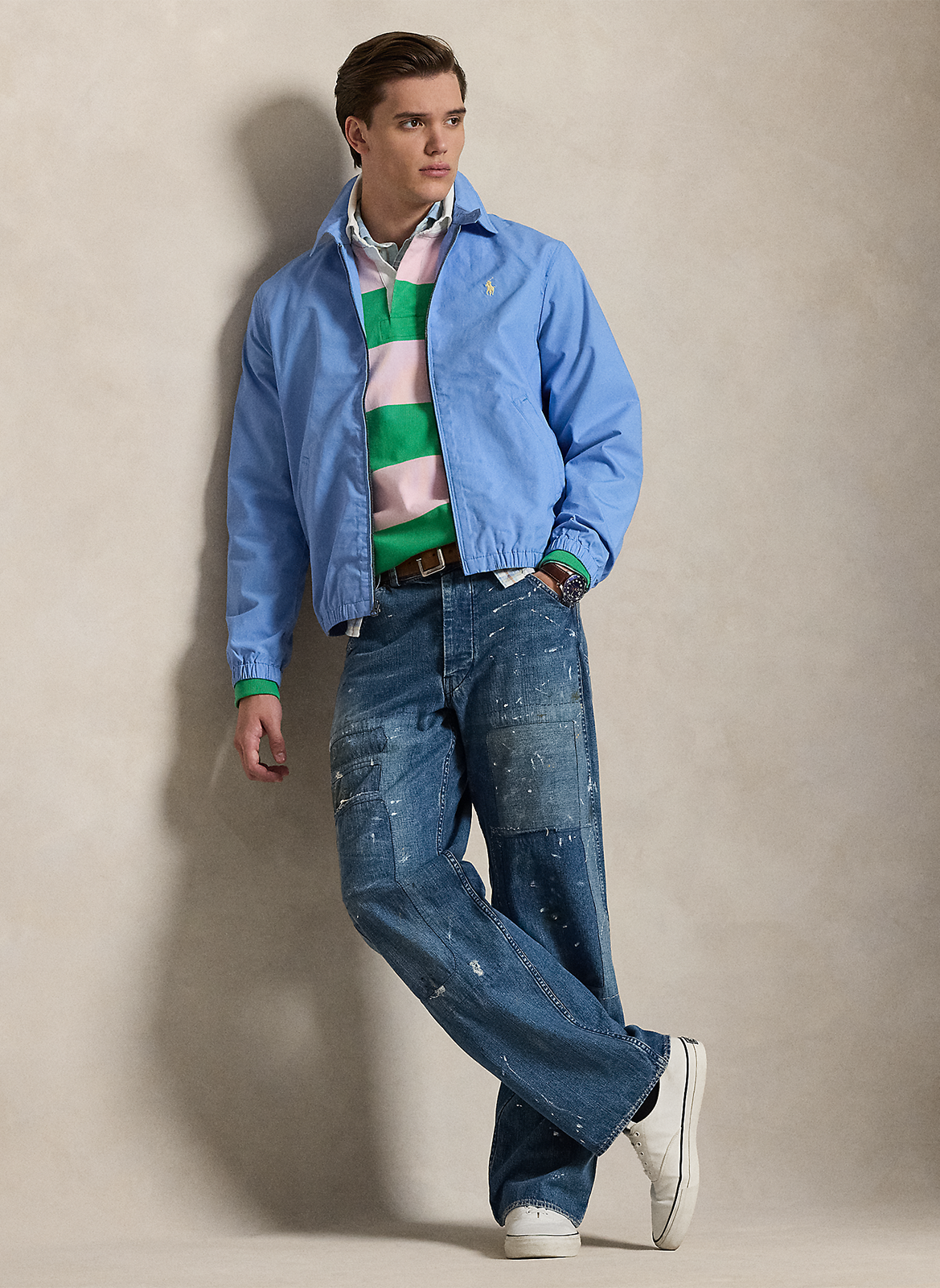 Windbreaker jacket with zip POLO RALPH LAUREN Blue