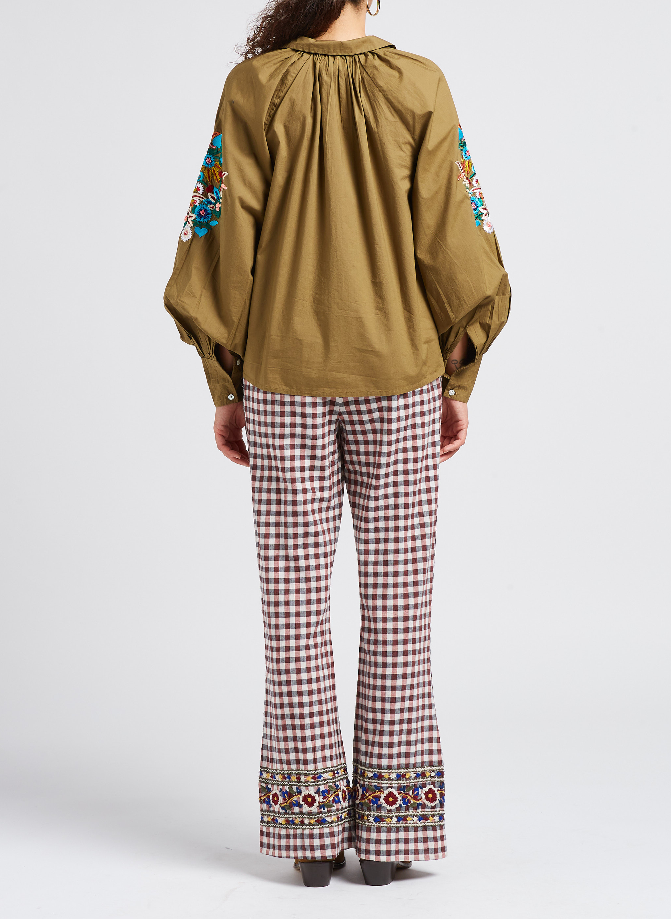 Bedruckte Baumwollhose V DE VINSTER Braun