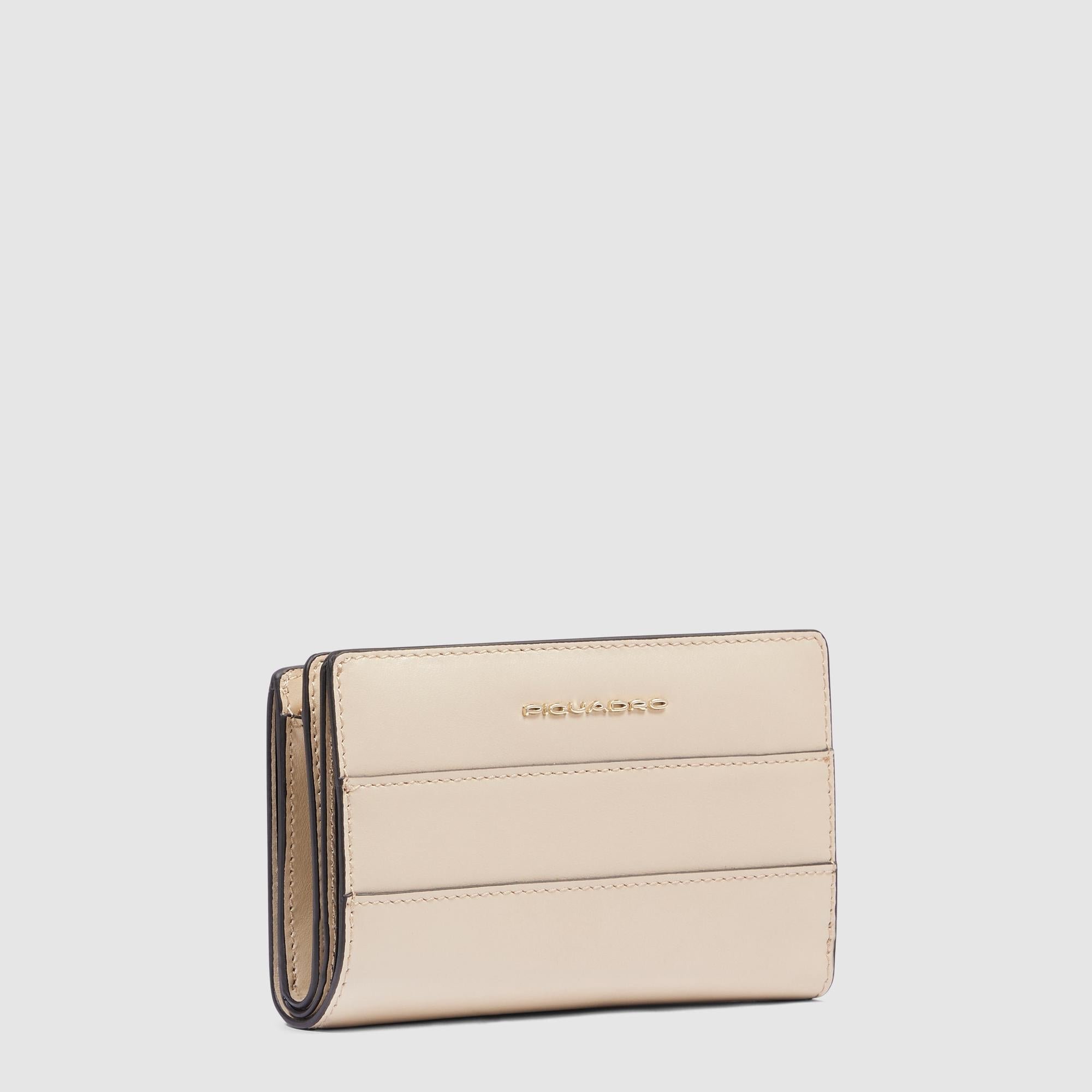 Babylon leather wallet PIQUADRO Beige