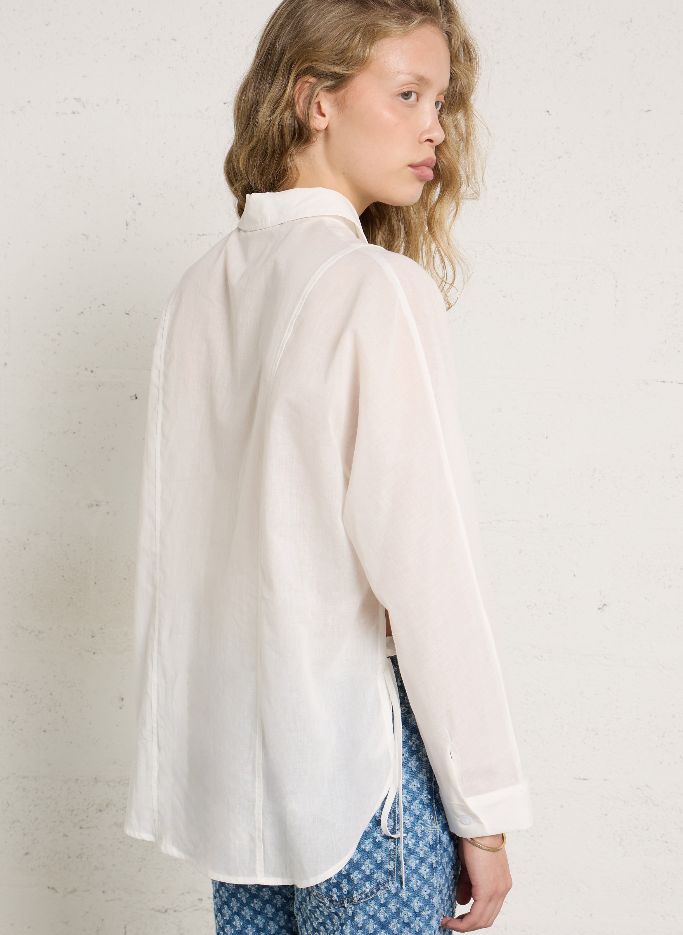 Chemise oversize col classiqueen coton THE KORNER Blanc