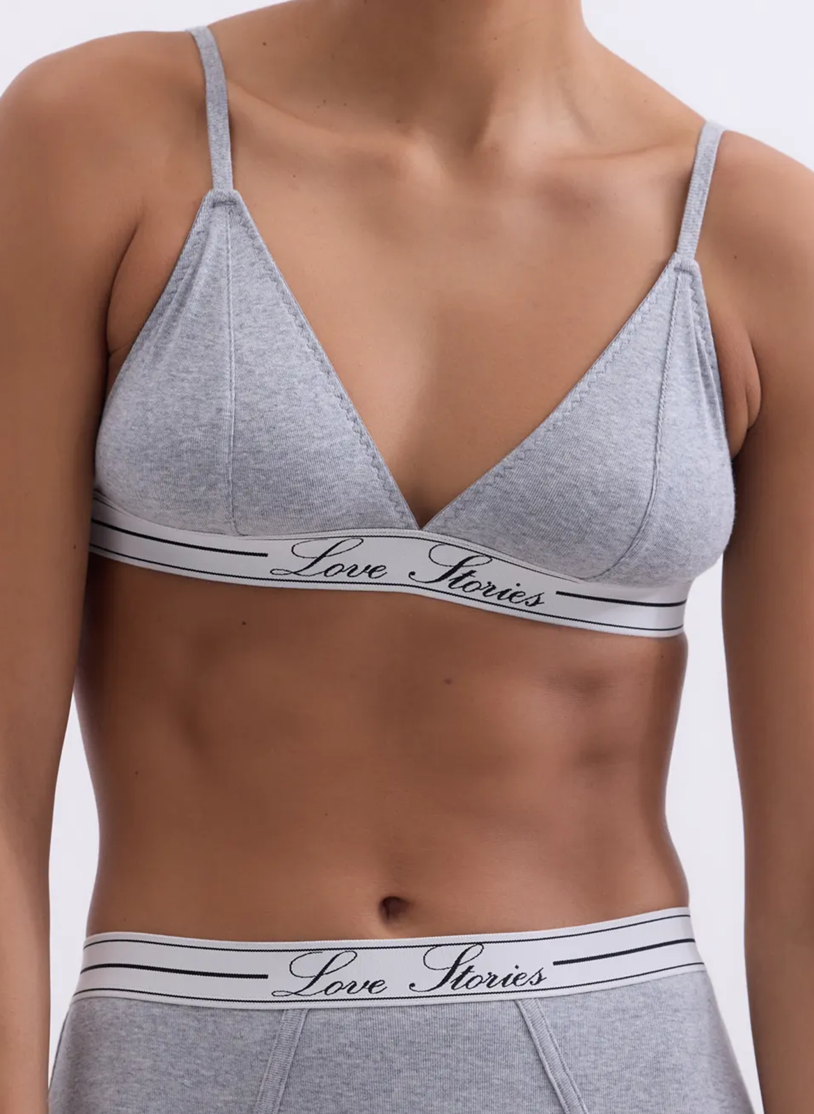 Non-wired triangle bra LOVE STORIES Silver
